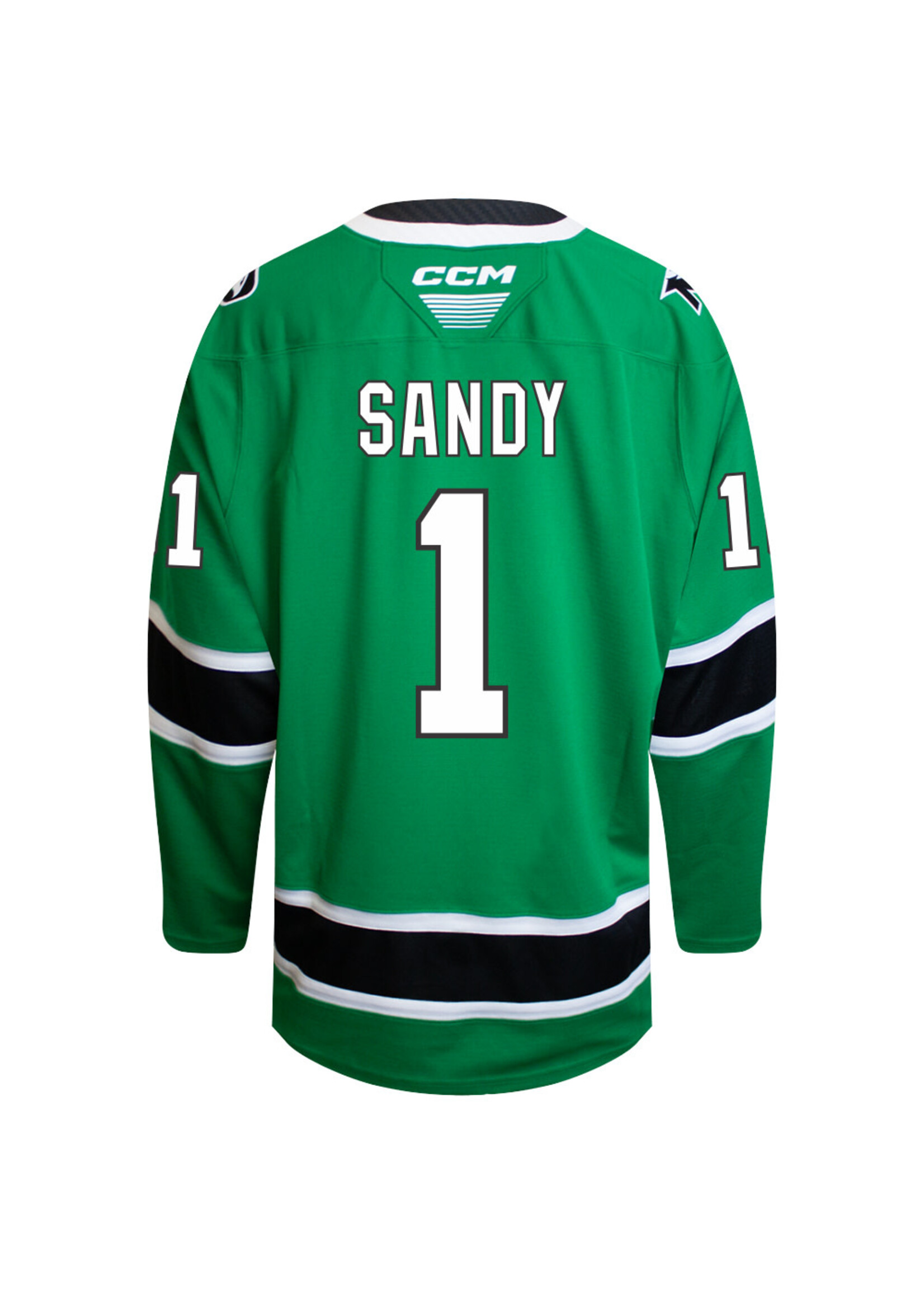 CCM Hockey #1 Zach Sandy CCM Authentic Game Jersey