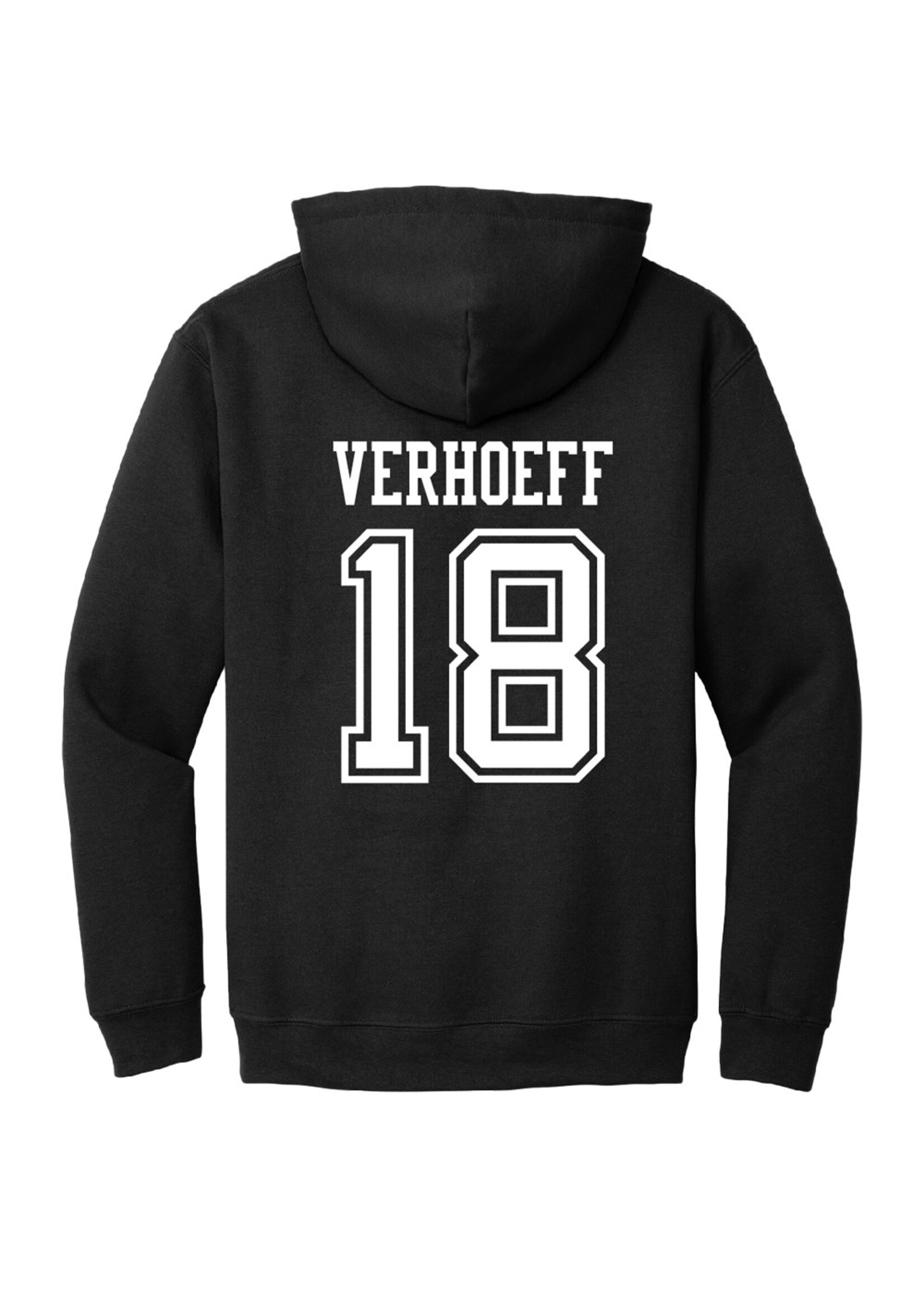 AHUNDYP #18 Keaton Verhoeff North Dakota Hockey Sport Adult Hood