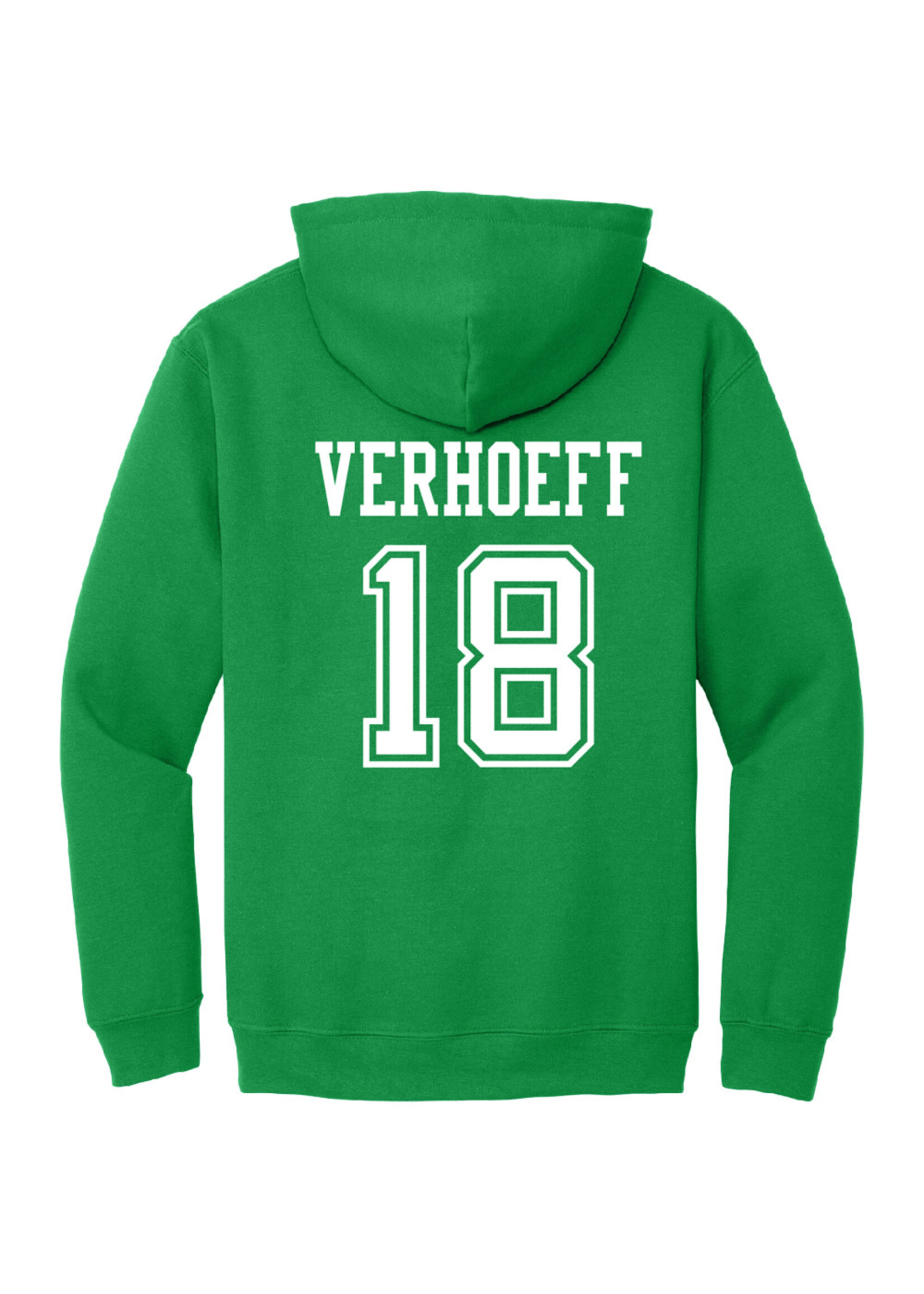AHUNDYP #18 Keaton Verhoeff North Dakota Hockey Sport Youth Hood