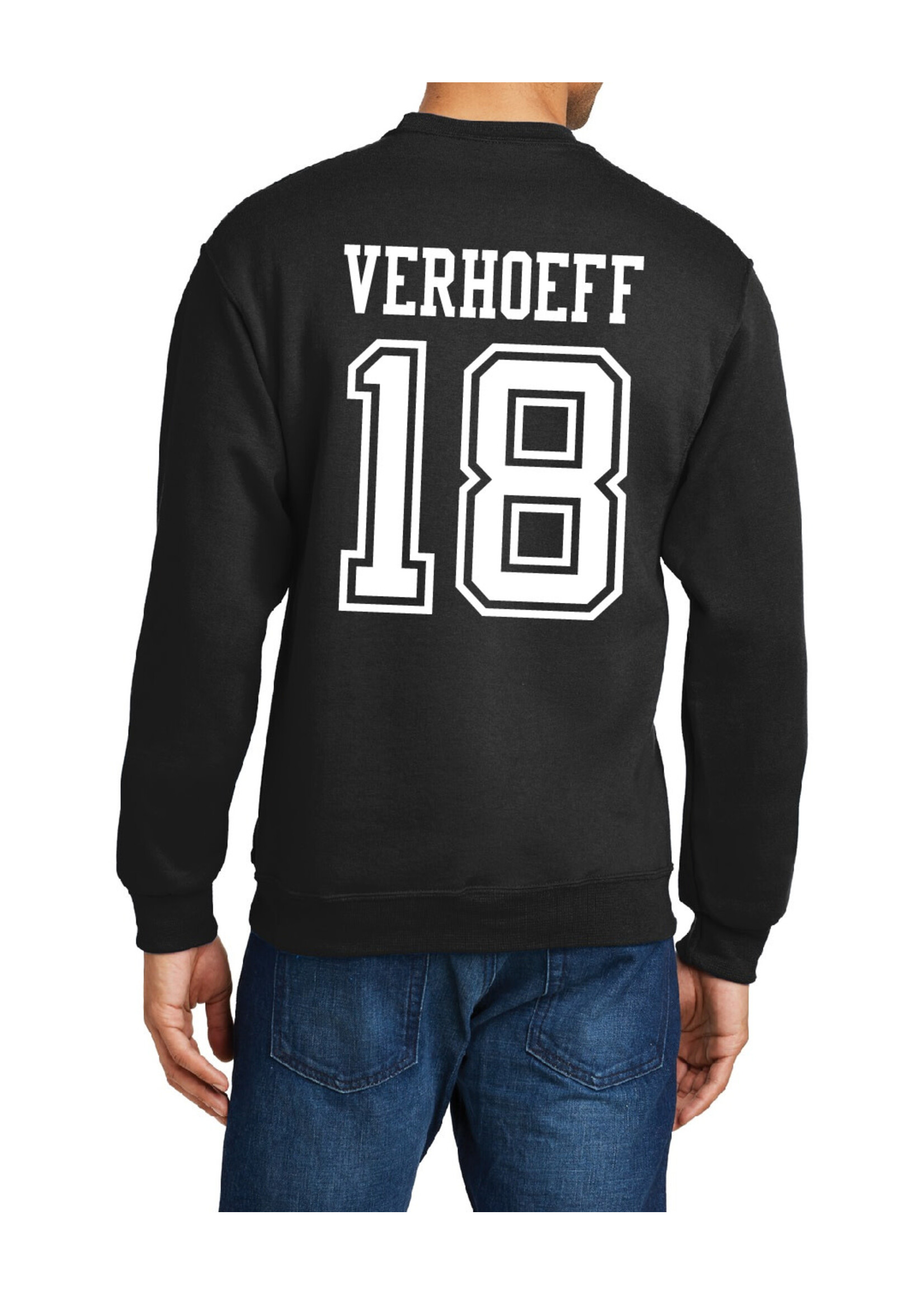 AHUNDYP #18 Keaton Verhoeff North Dakota Hockey Sport Adult Crew