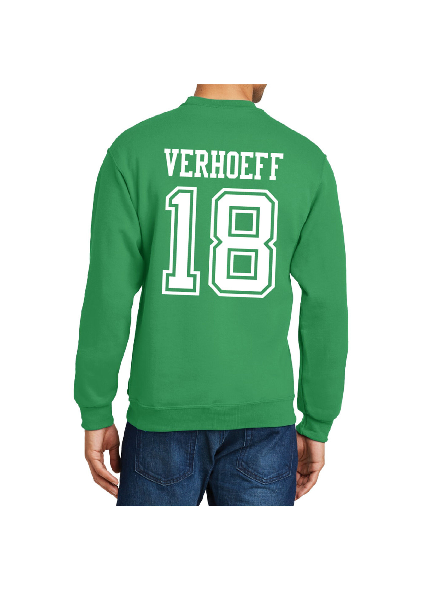 AHUNDYP #18 Keaton Verhoeff North Dakota Hockey Sport Adult Crew