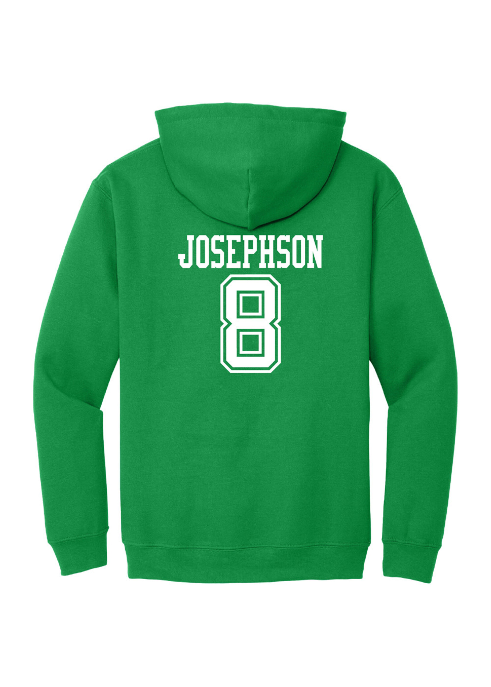 AHUNDYP #8 Ollie Josephson North Dakota Hockey Sport Youth Hood