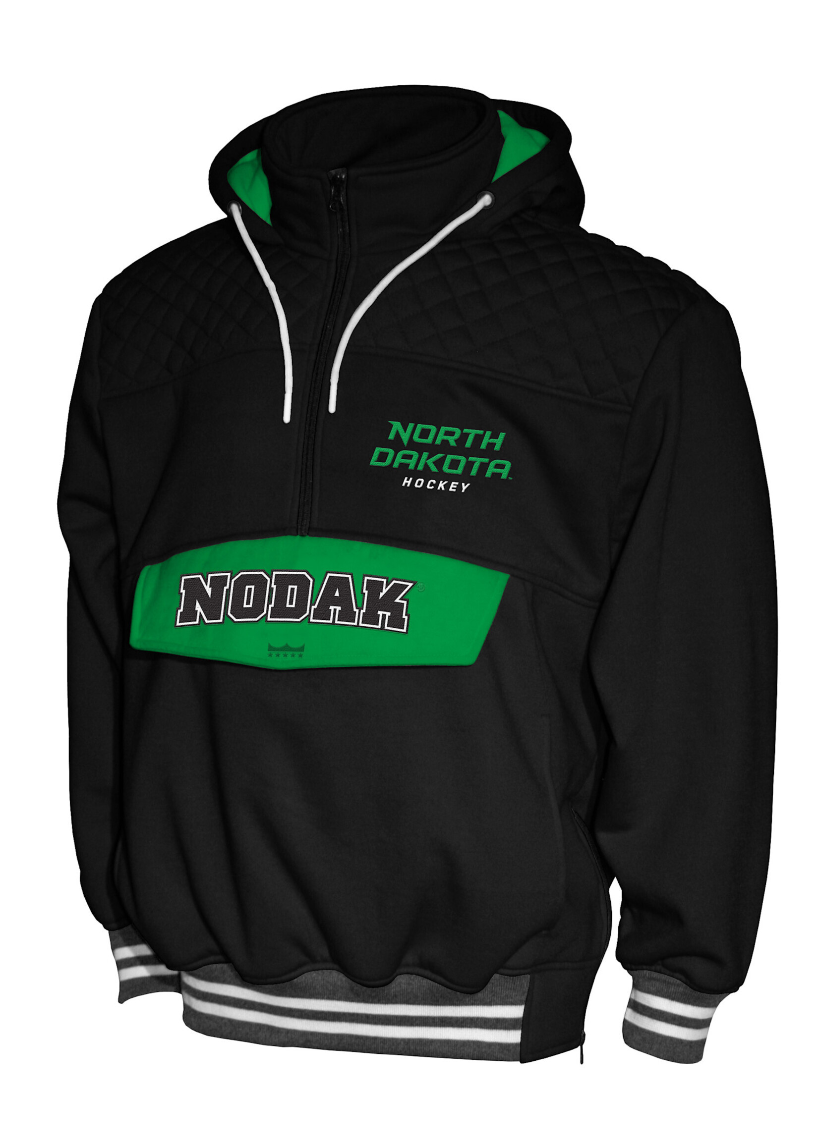 Franchise Club North Dakota Hockey Q-Zip Hooded Fleece Jacket