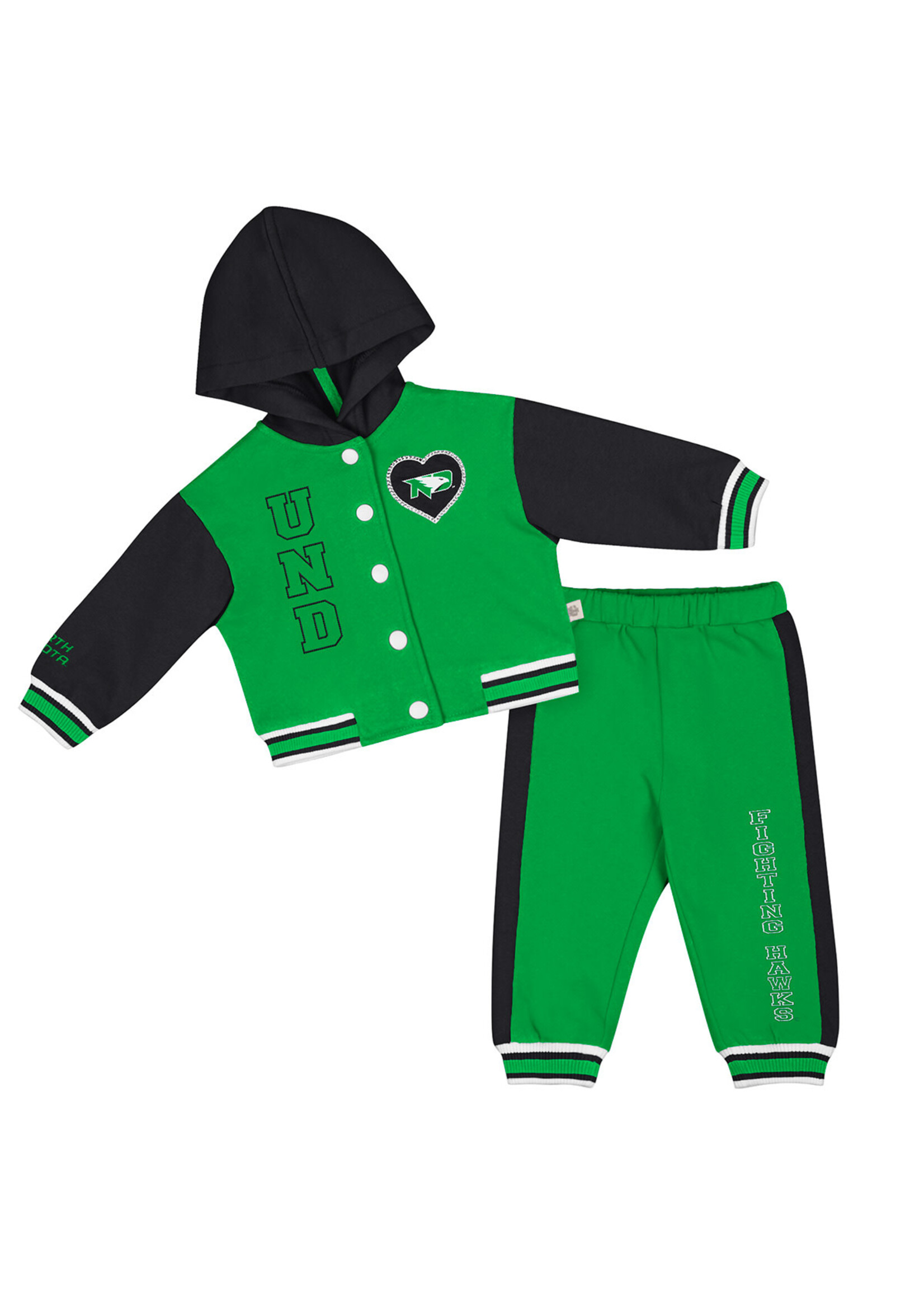 Colosseum Athletics UND Petals Infant Varsity Set