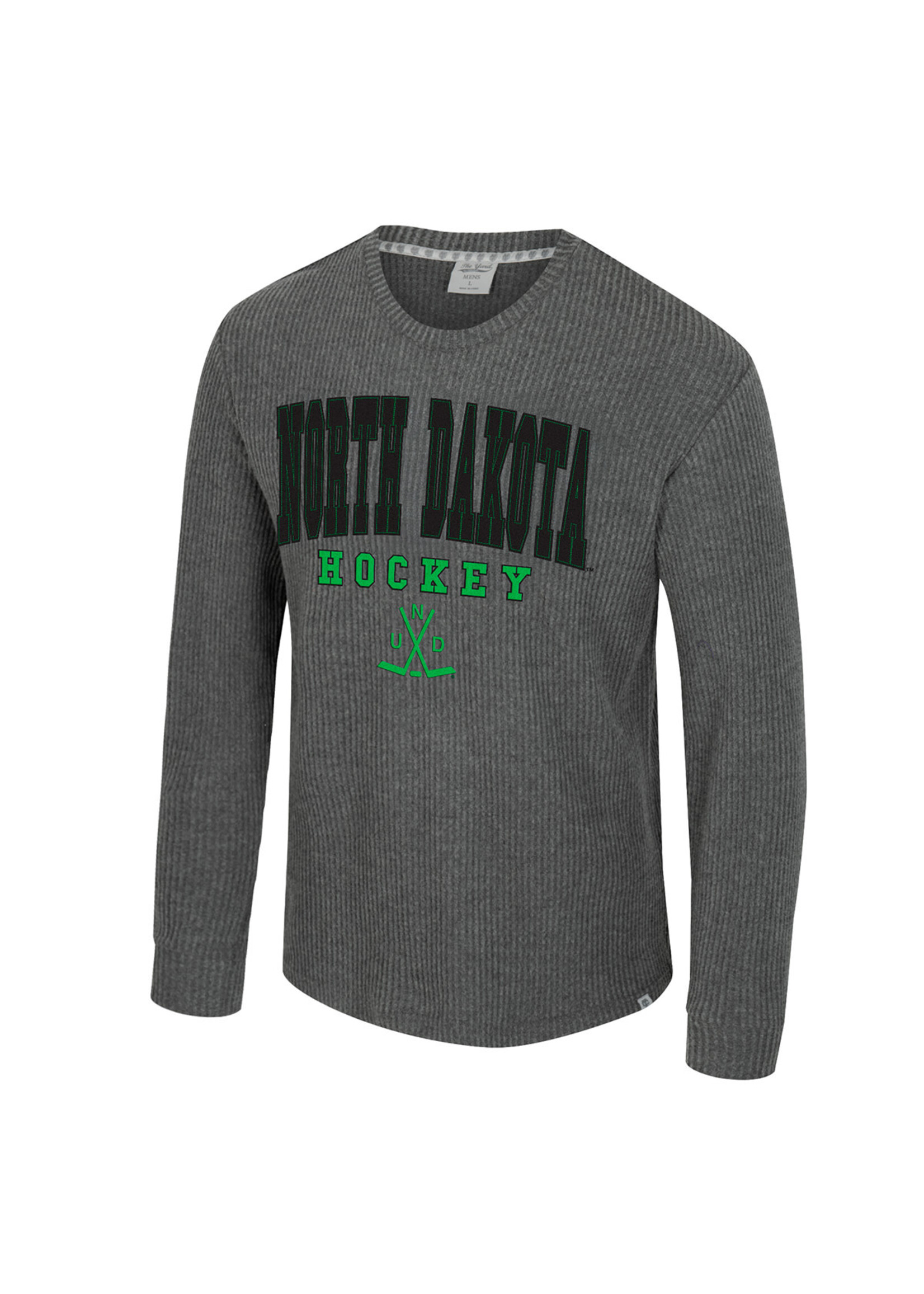 Colosseum Athletics Troop Ship UND Waffle Long Sleeve Knit Top