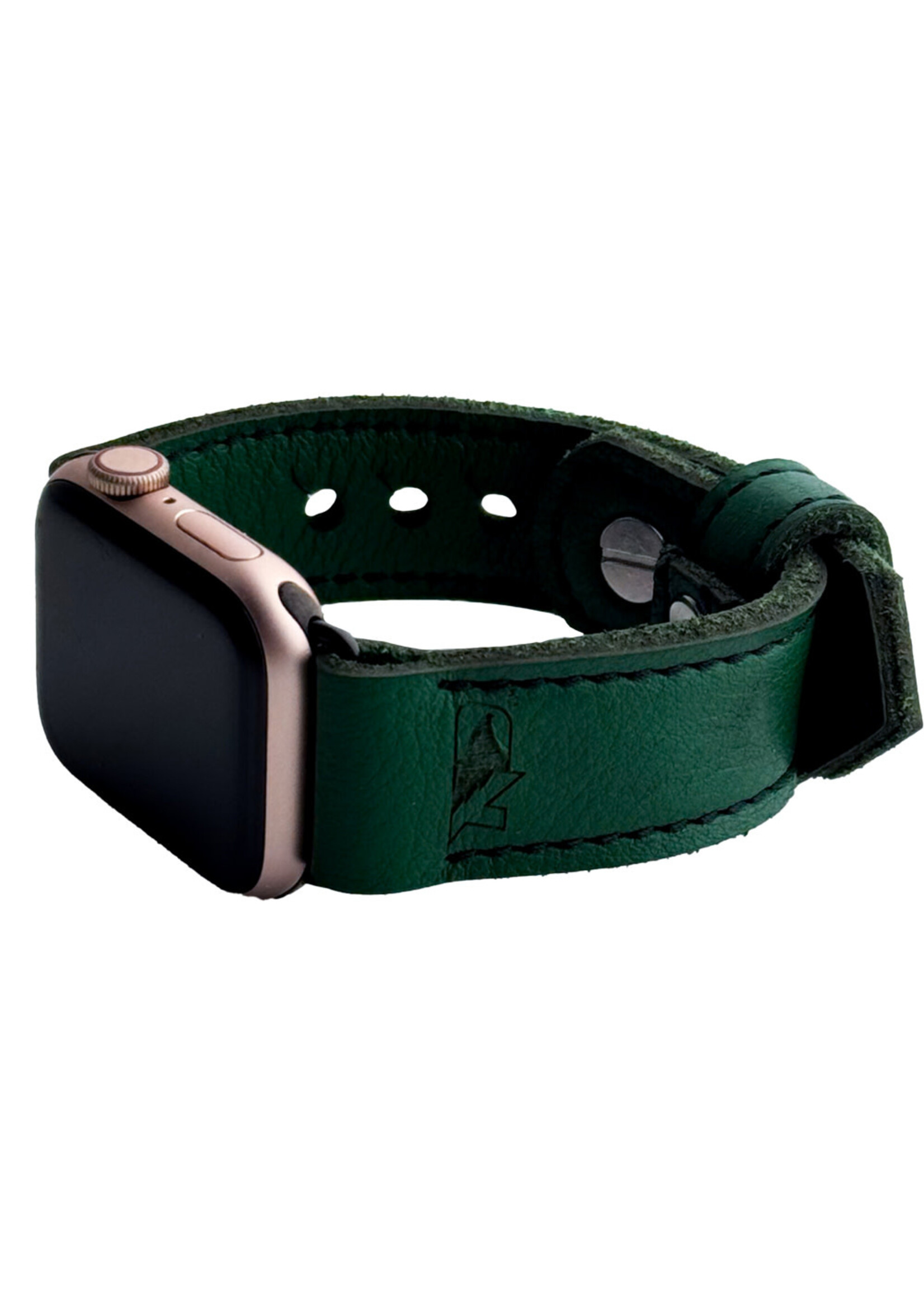Alexis Drake Leather Apple Watch Band - Kelly Green