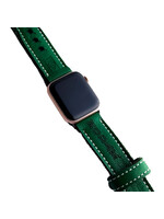 Alexis Drake Leather Apple Watch Band - Kelly Green