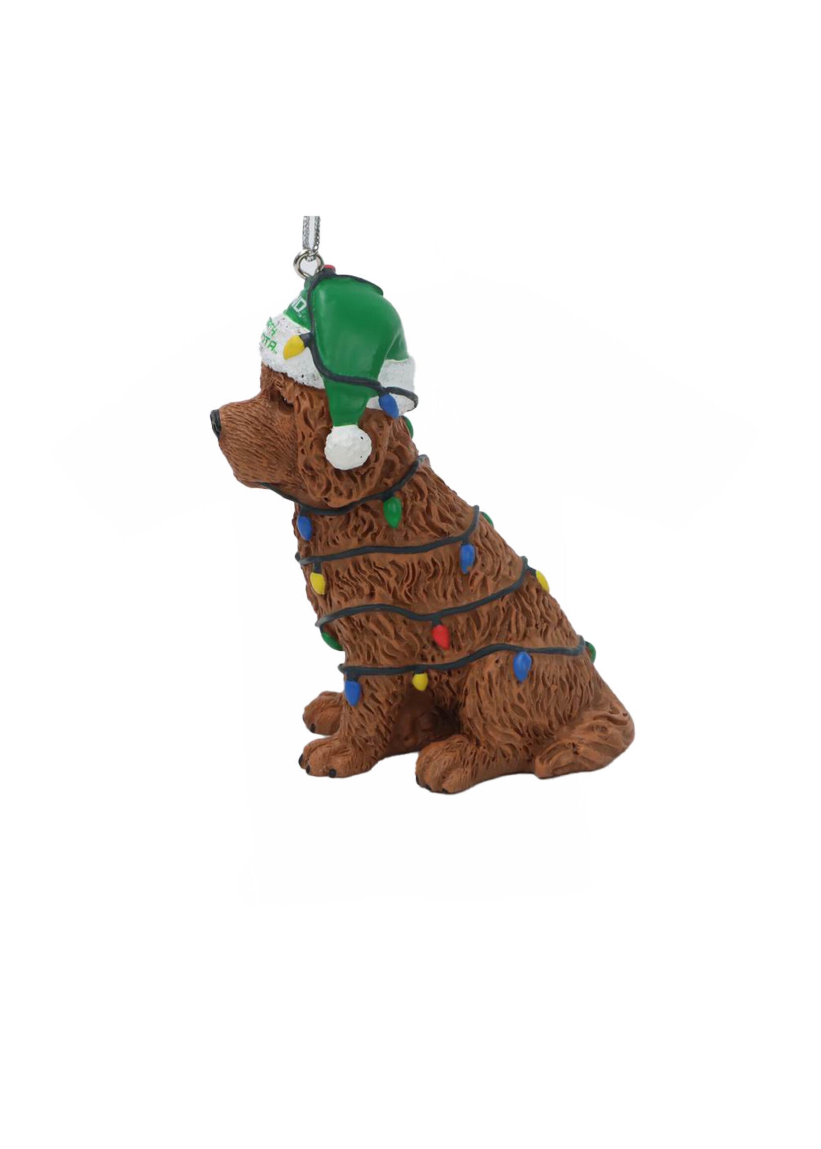 Forever Collectibles/ Tea North Dakota Hockey Dog Ornament