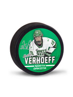 Wincraft Keaton Verhoeff #18 UND Hockey Player Puck