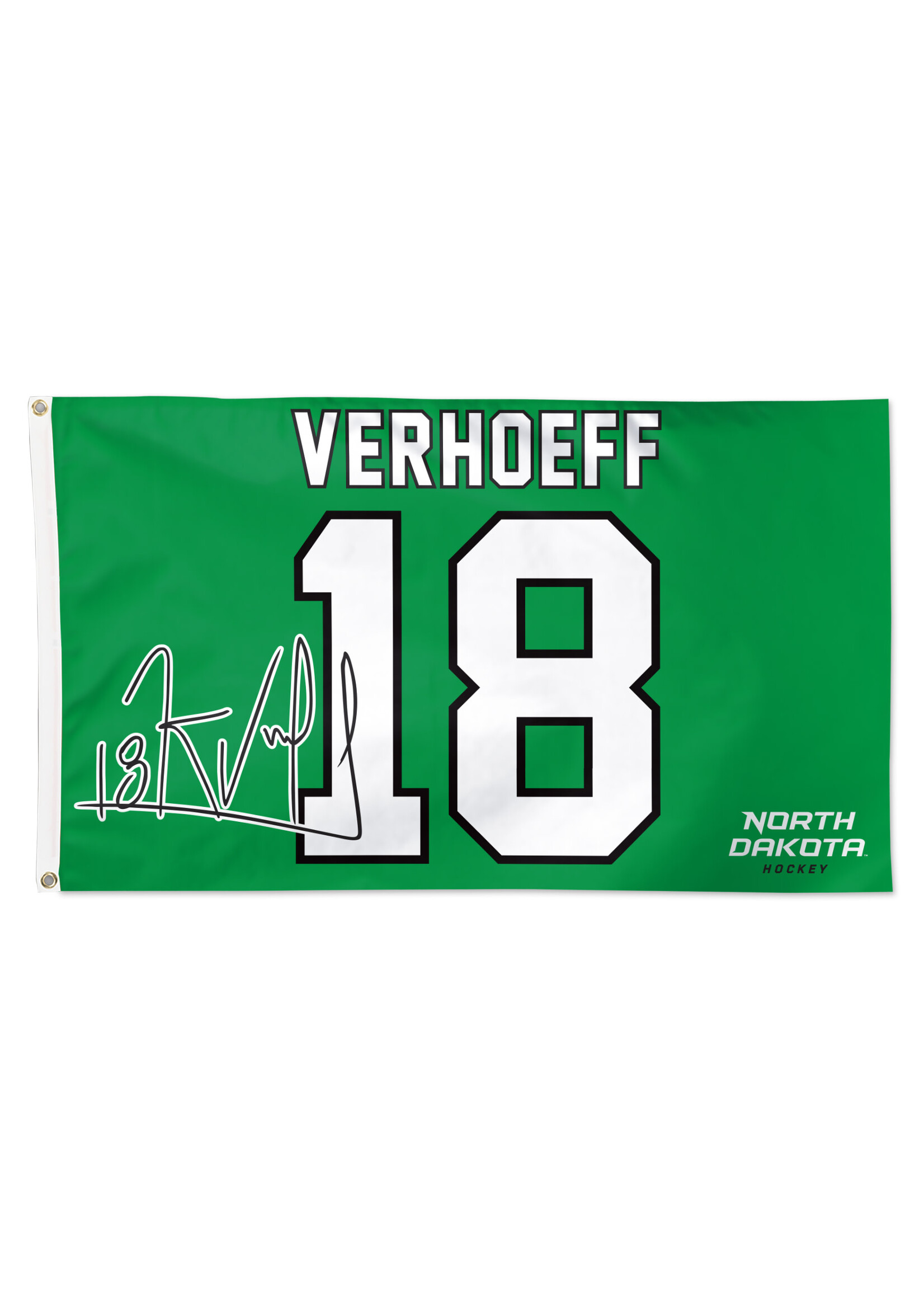 Wincraft Keaton Verhoeff #18 UND Hockey 3' x 5' Flag