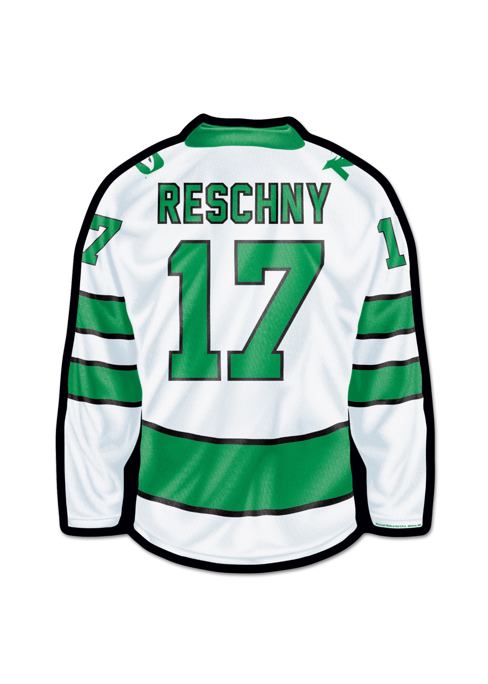 Wincraft Cole Reschny #17 UND Hockey Jersey Wood Sign