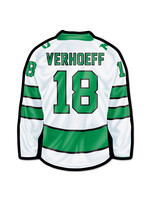Wincraft Keaton Verhoeff #18 UND Hockey Jersey Wood Sign