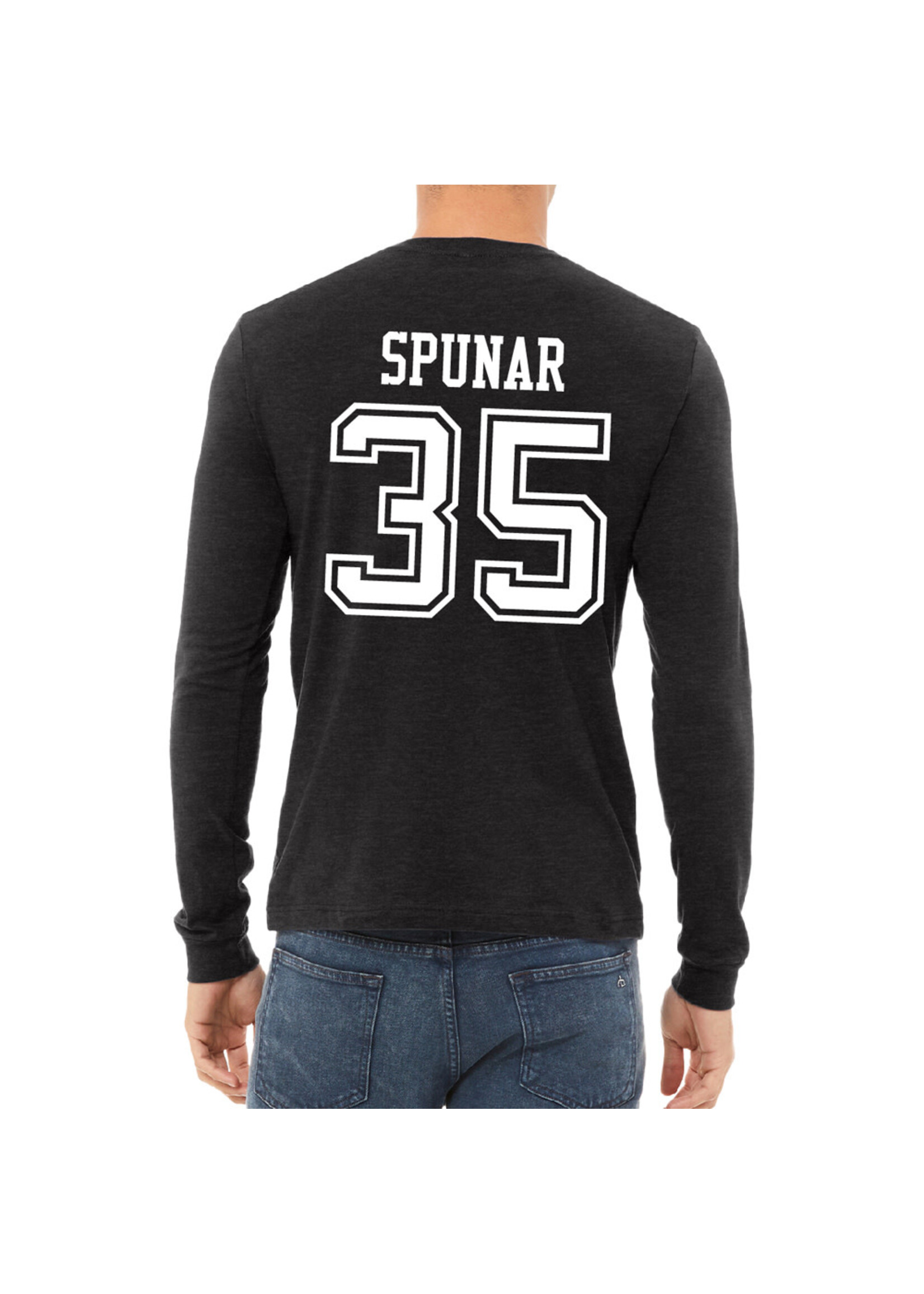 AHUNDYP #35 Jan Špunar North Dakota Hockey Sport Adult Long Sleeve