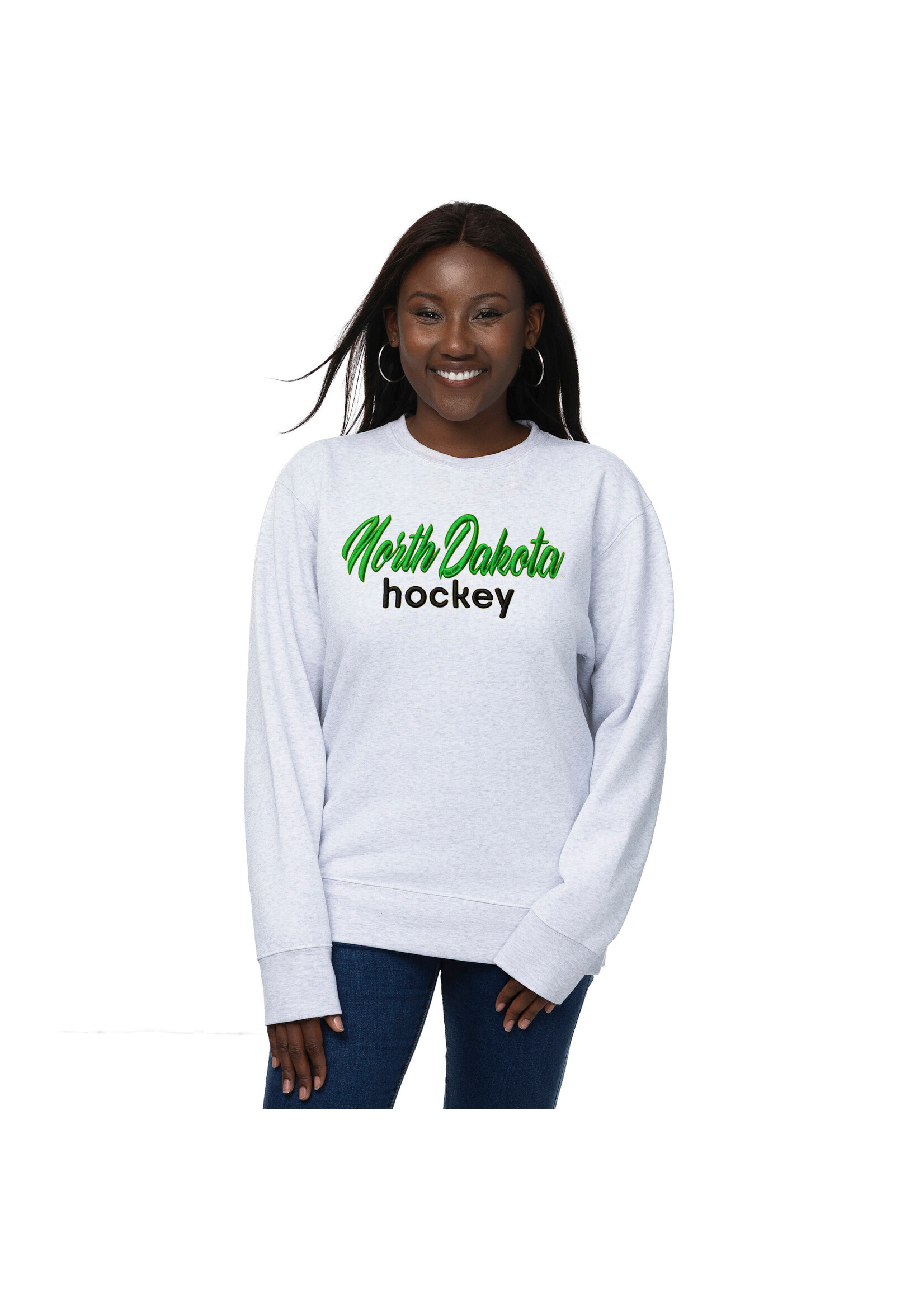 ZooZatZ Her ND Hockey Sport Fleece Crew