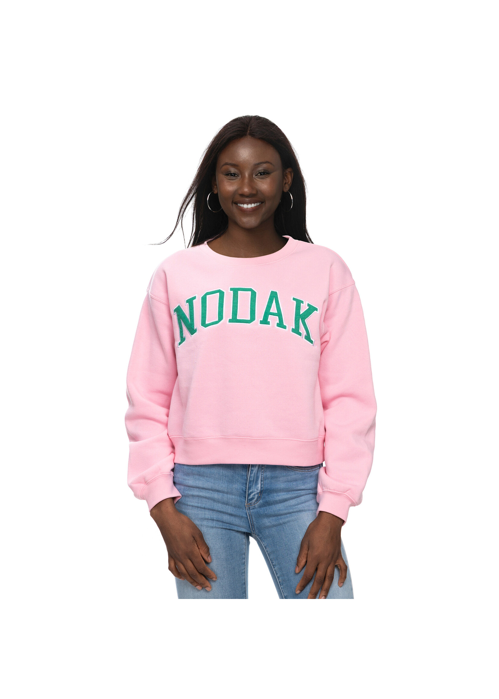 ZooZatZ NODAK Hockey Crop Fleece Crew