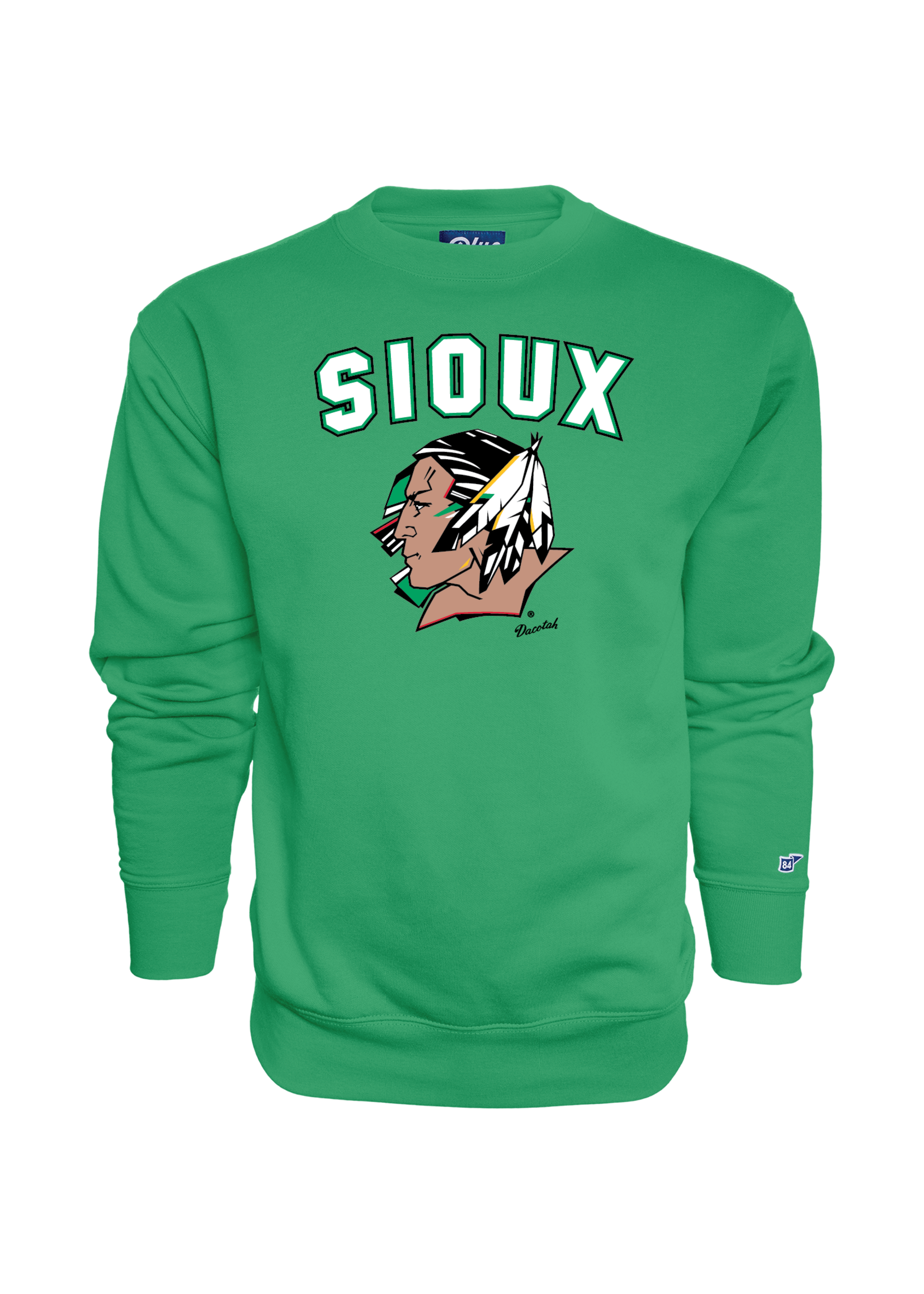 Blue 84 Zach Parise #11 Fighting Sioux Crewneck