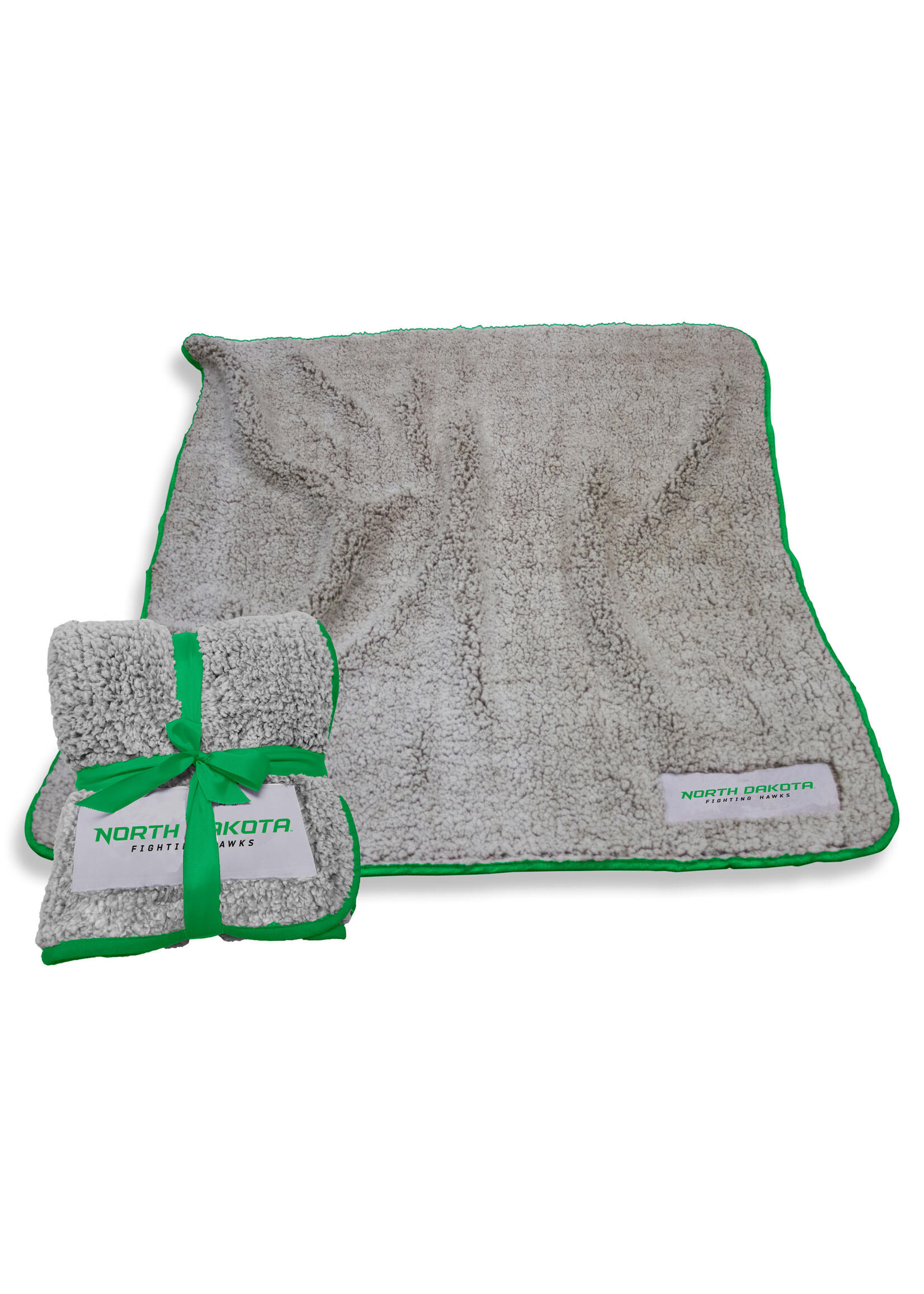 Logo Brands North Dakota Fighting Hawks Frosty Fleece Blanket