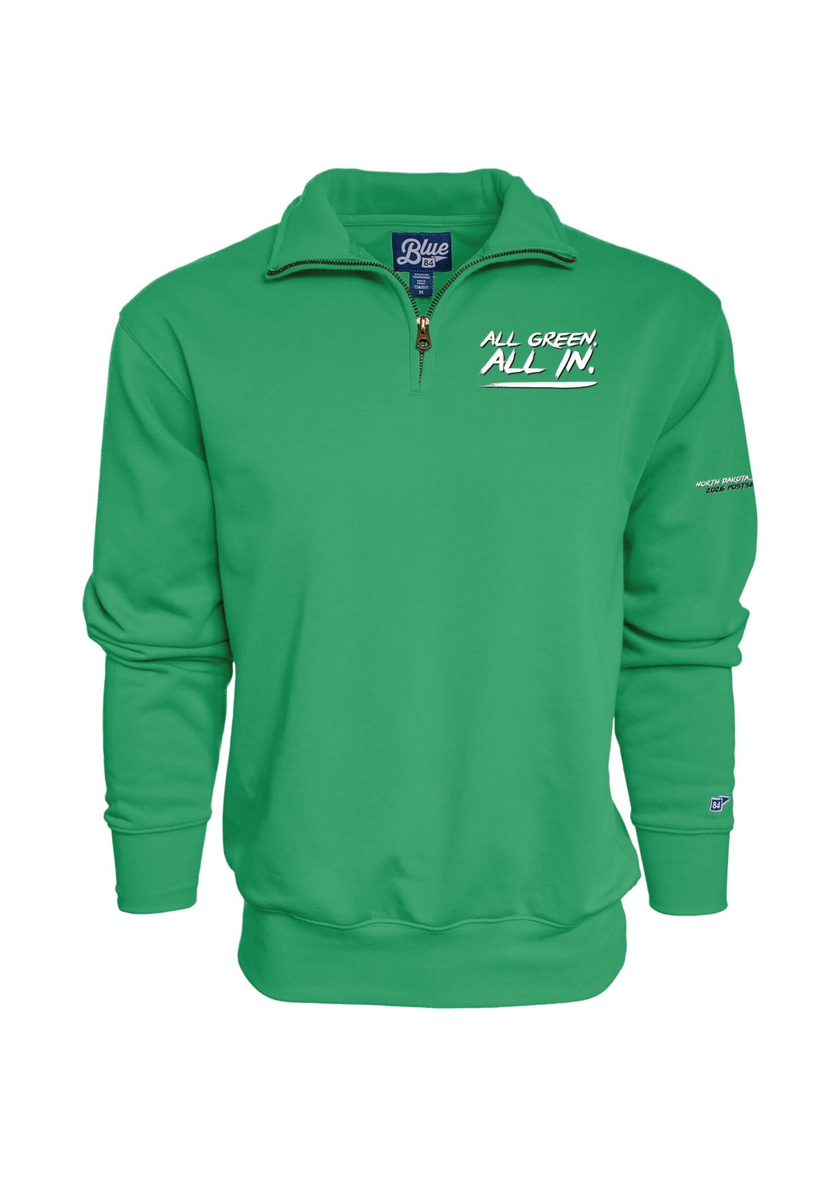 Blue 84 ALL GREEN ALL IN 2026 Postseason 1/4 Zip