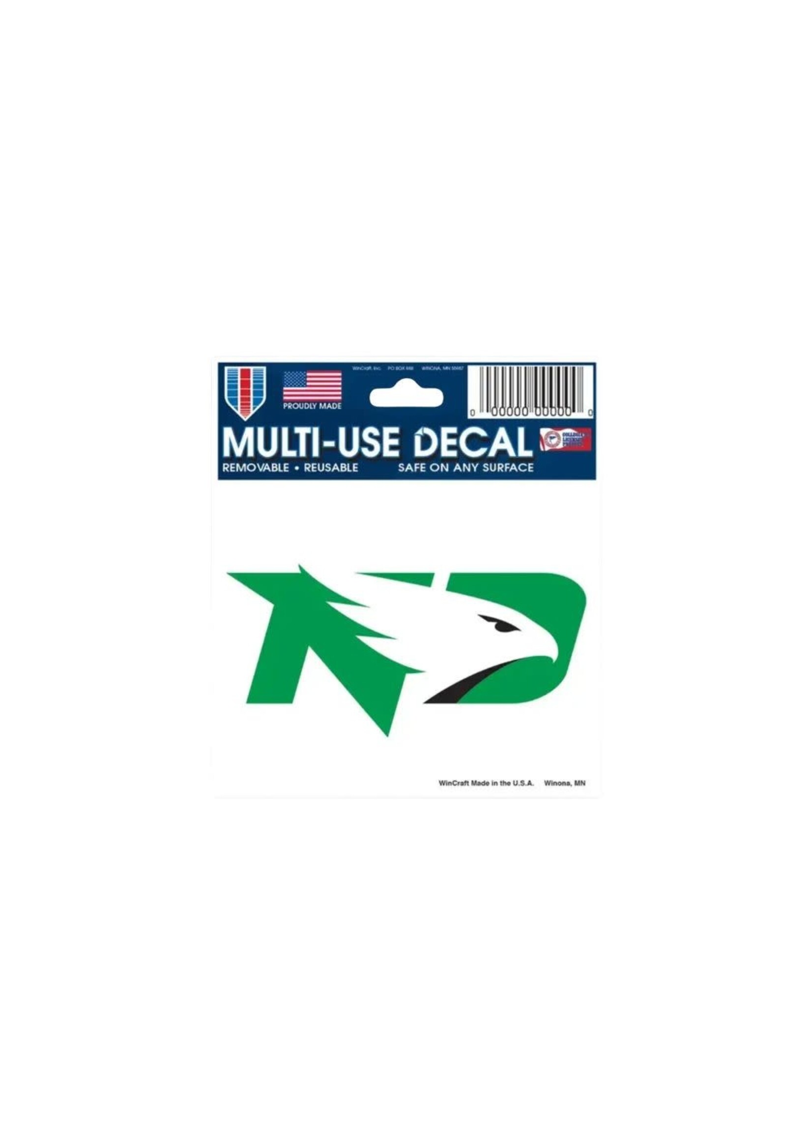 Wincraft North Dakota Fighting Hawks Logo 3"x4" Decal