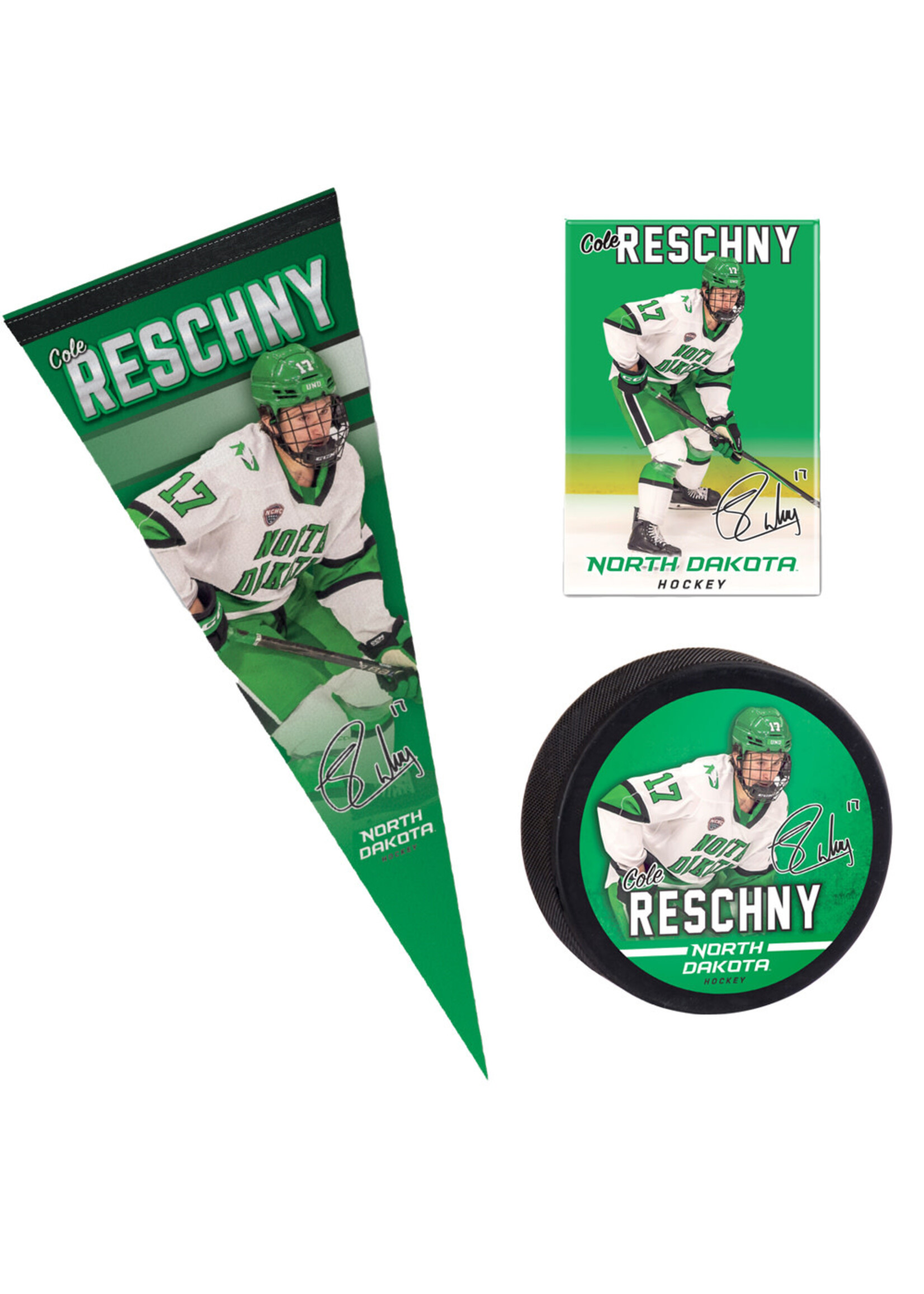 Wincraft Cole Reschny #17 Player 3 Pack - Puck-Magnet-Pennant