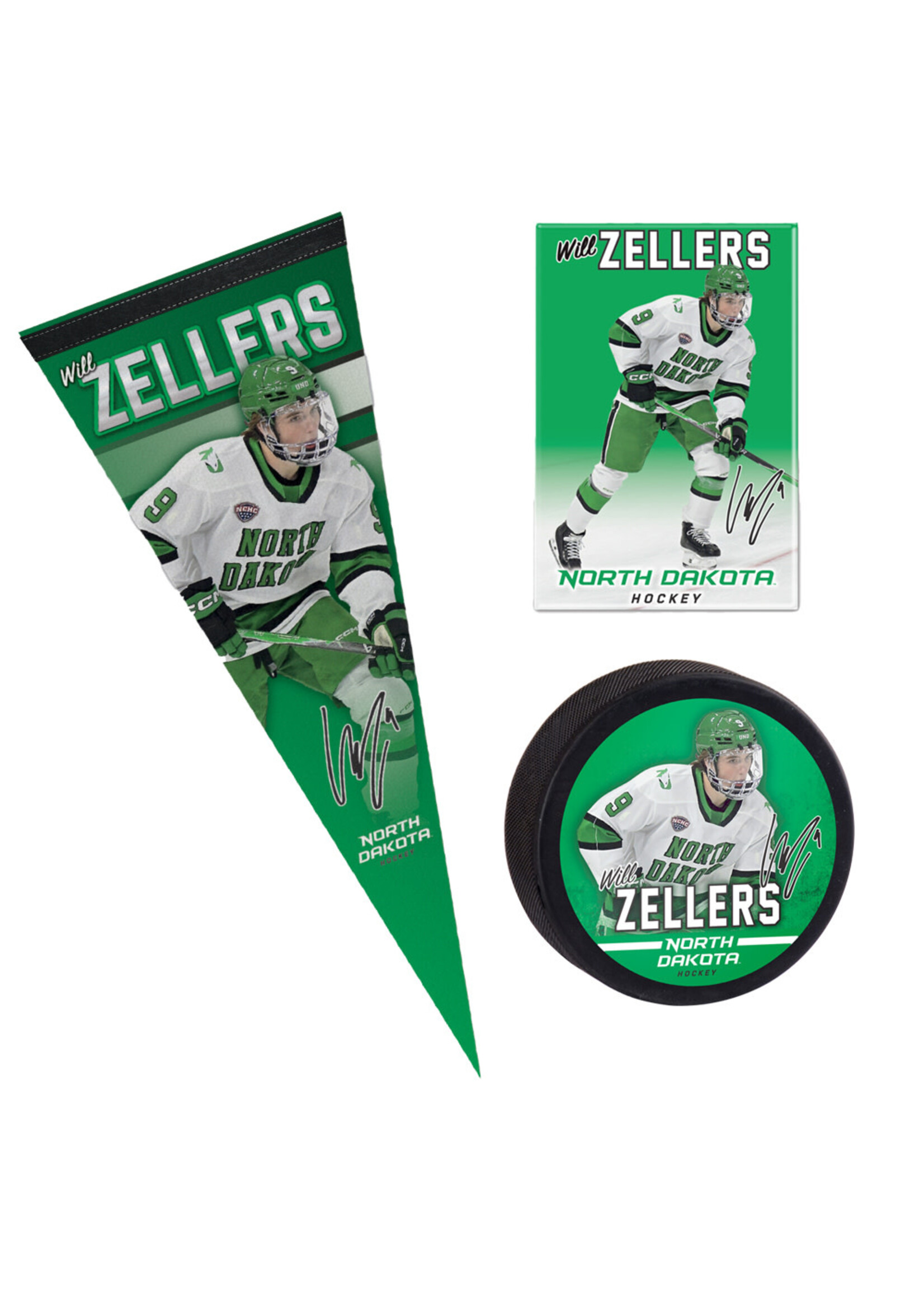Wincraft #9 Will Zellers Player 3 Pack - Puck-Magnet-Pennant