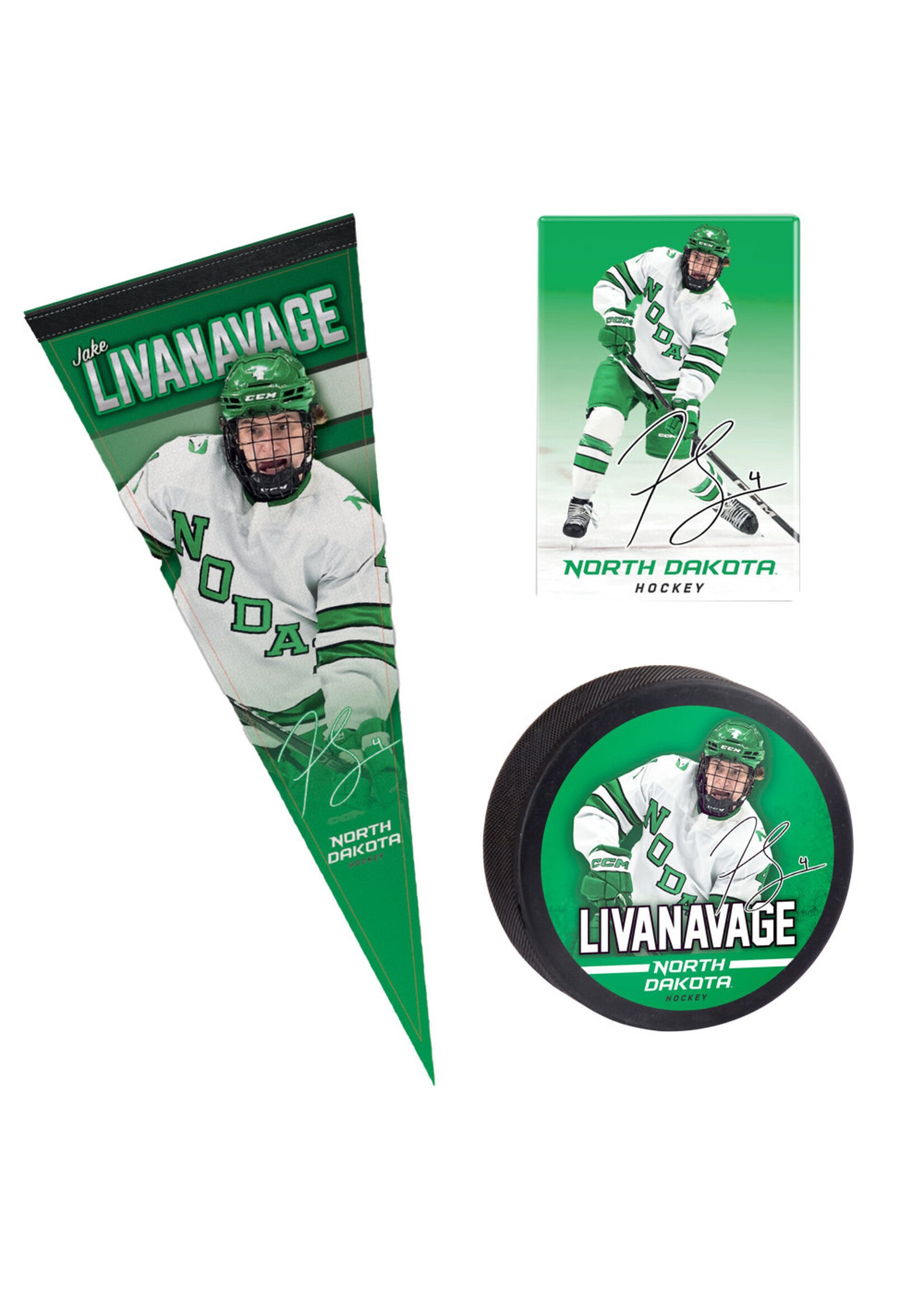 Wincraft #4 Jake Livanavage Player 3 Pack - Puck-Magnet-Pennant