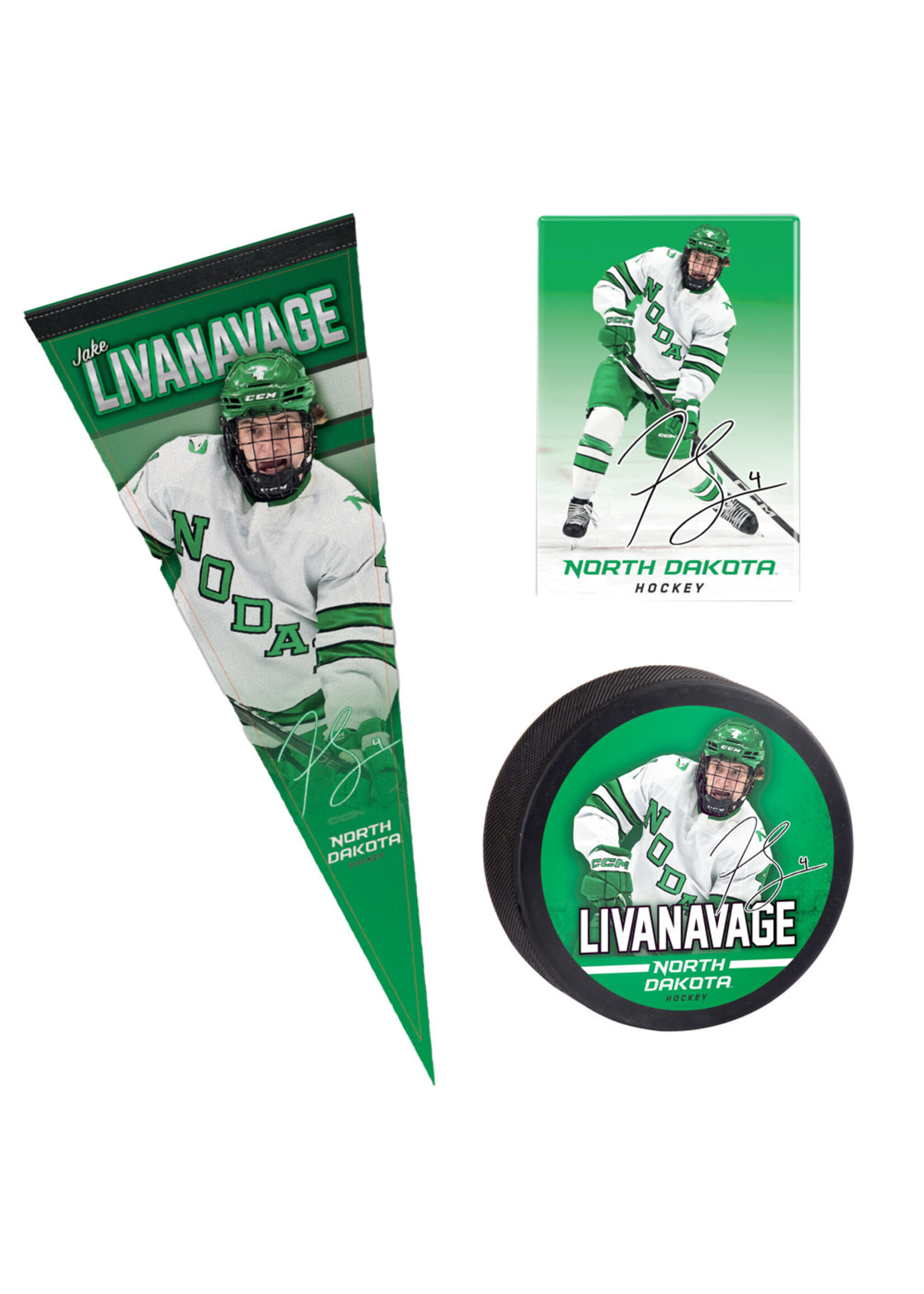 Wincraft Jake Livanavage #4 Player 3 Pack - Puck-Magnet-Pennant