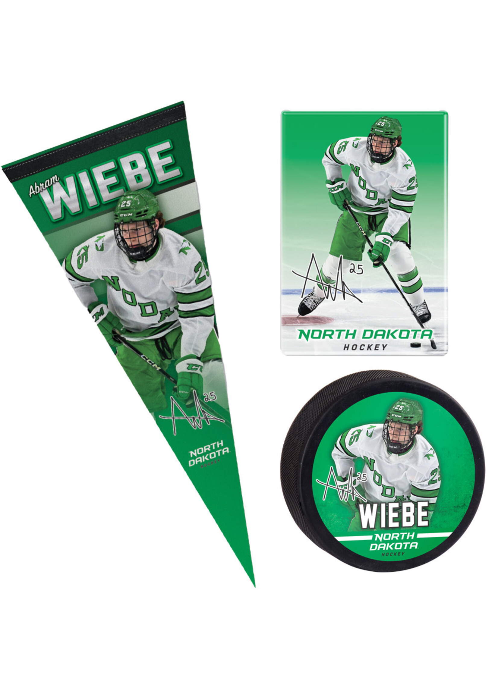 Wincraft Abram Wiebe #25 Player 3 Pack - Puck-Magnet-Pennant