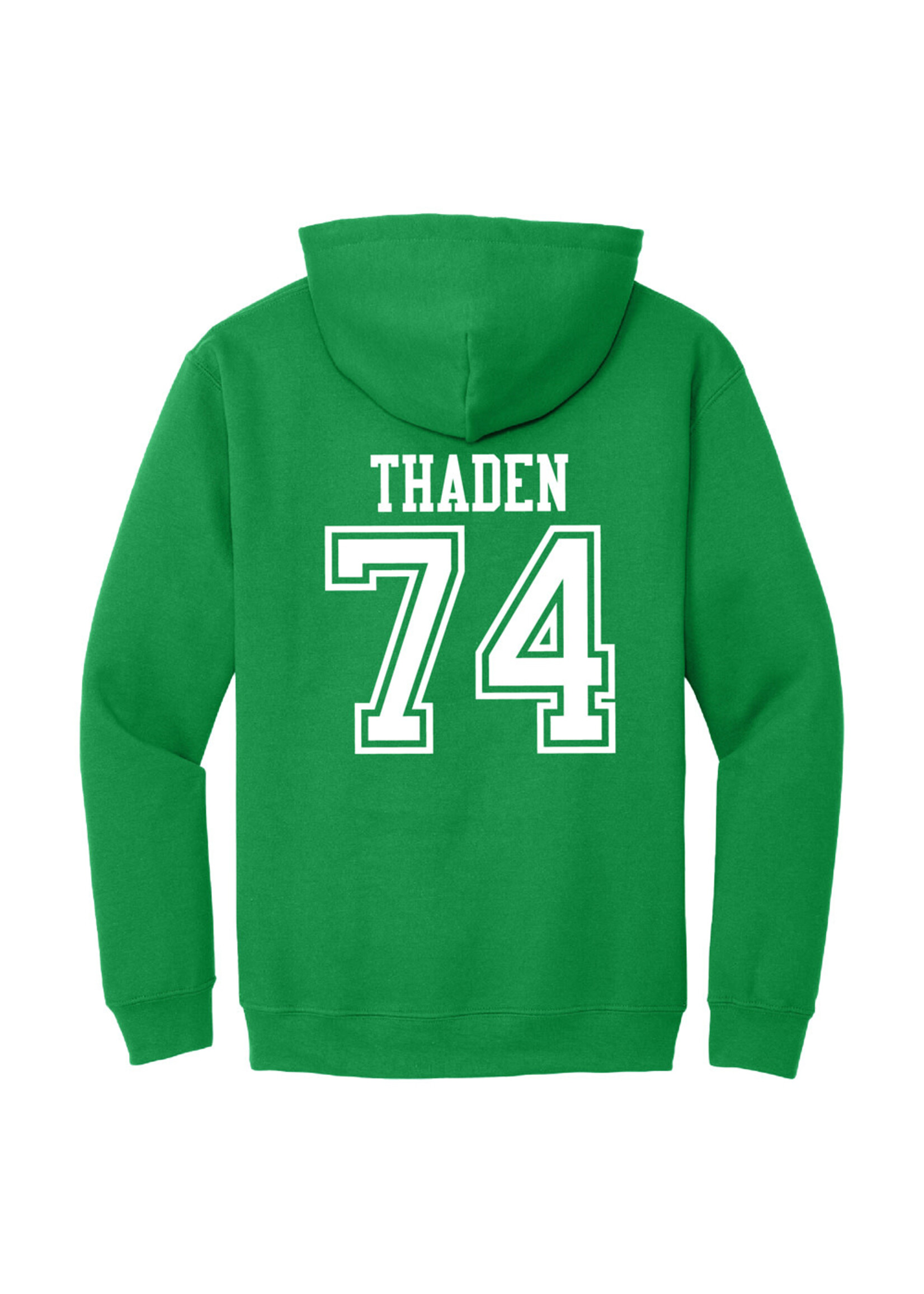AHUNDYP #74 Tyler Thaden North Dakota Football Sport Adult Hood