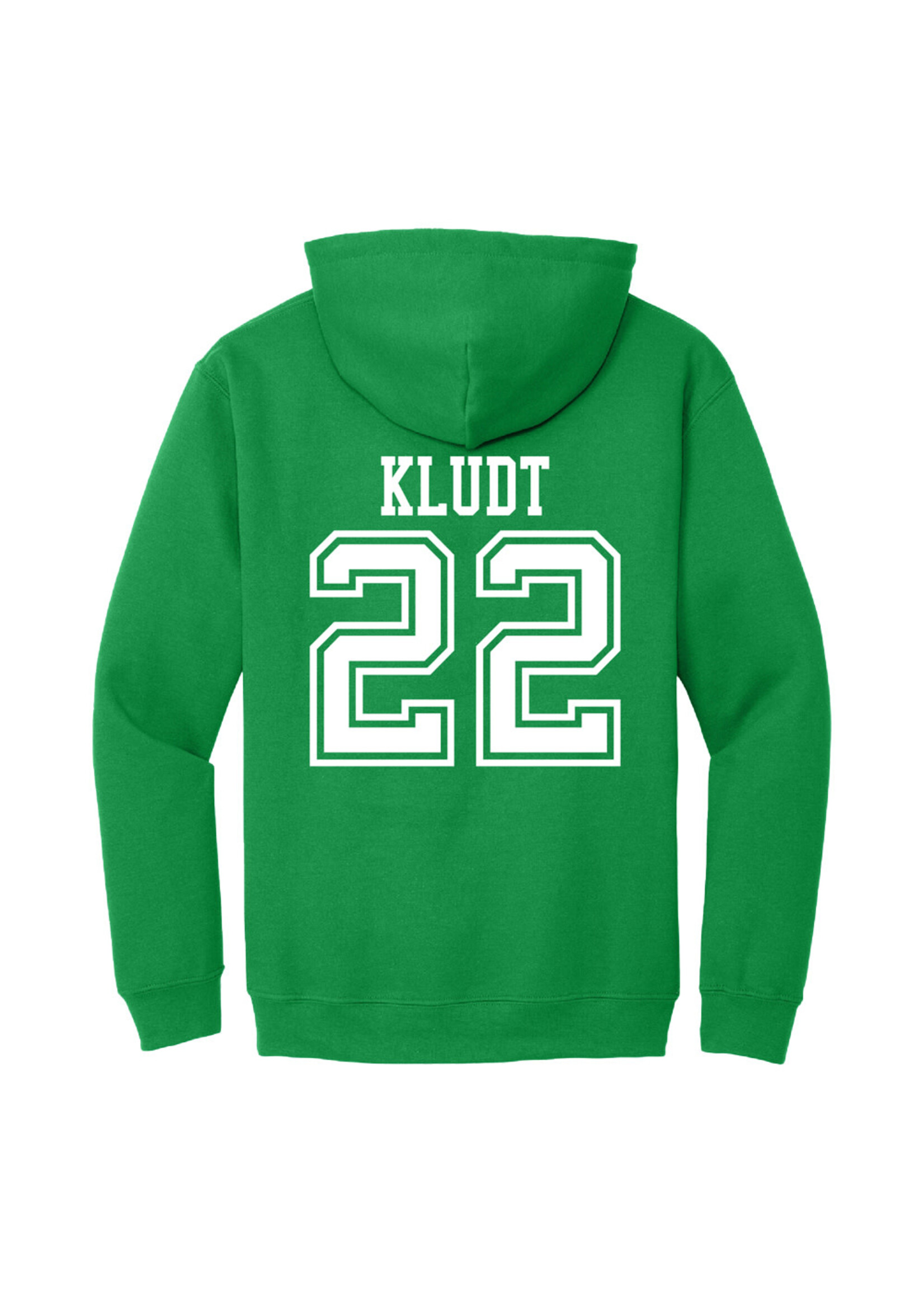 AHUNDYP #22 Evan Kludt North Dakota Football Sport Adult Hood
