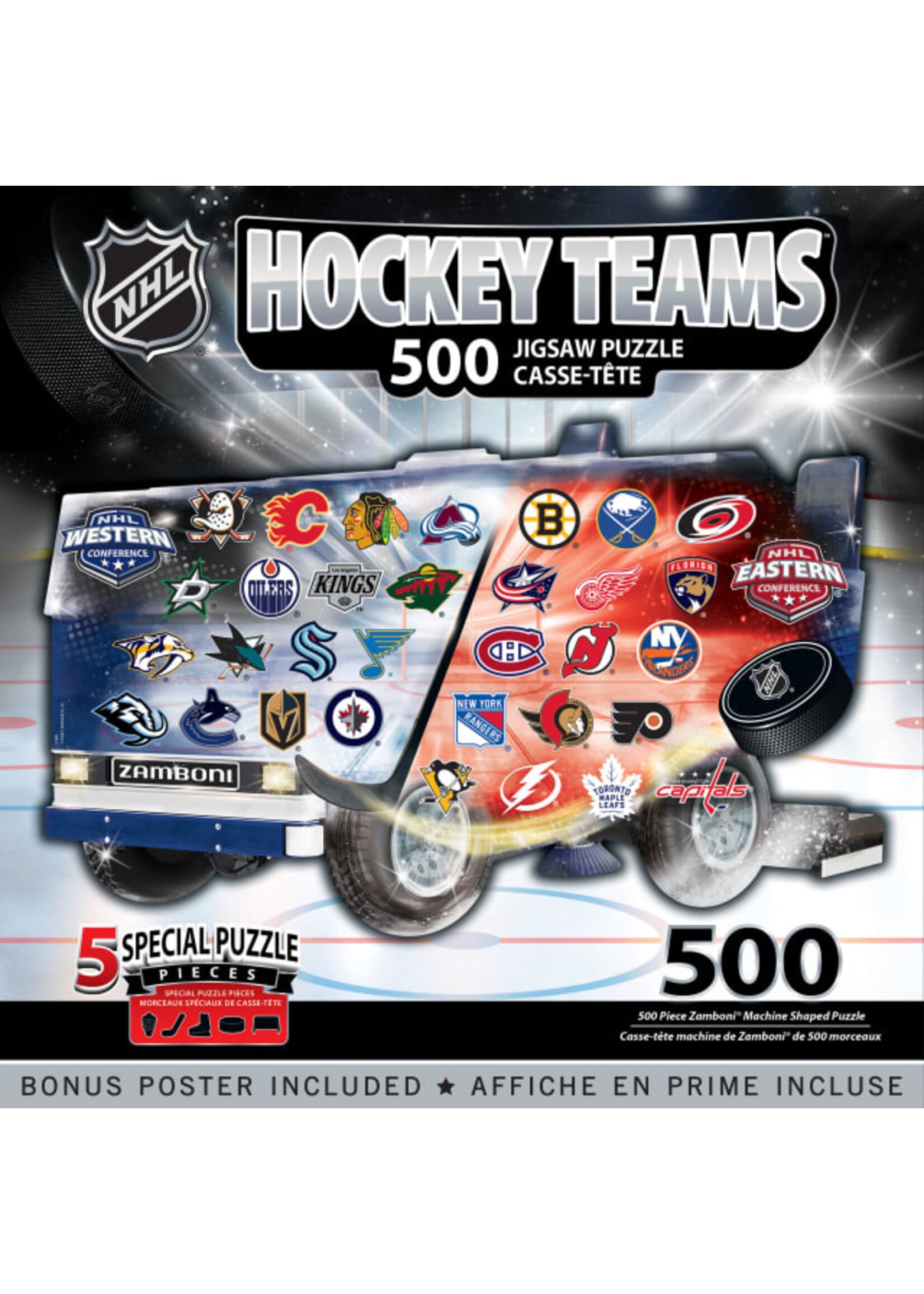 NHL - Zamboni 500 Piece Shaped Jigsaw Puzzle