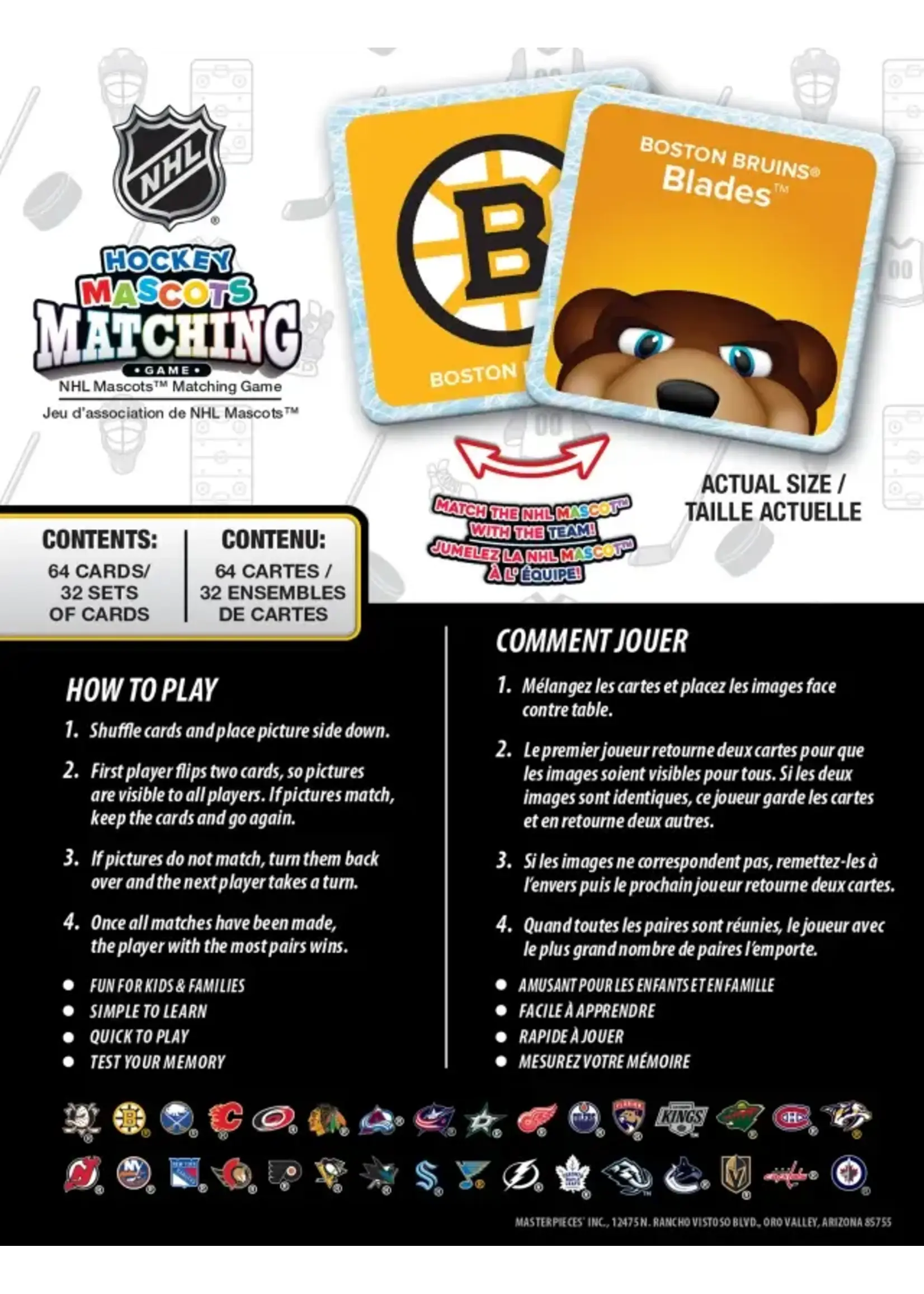 NHL Mascots Matching Game