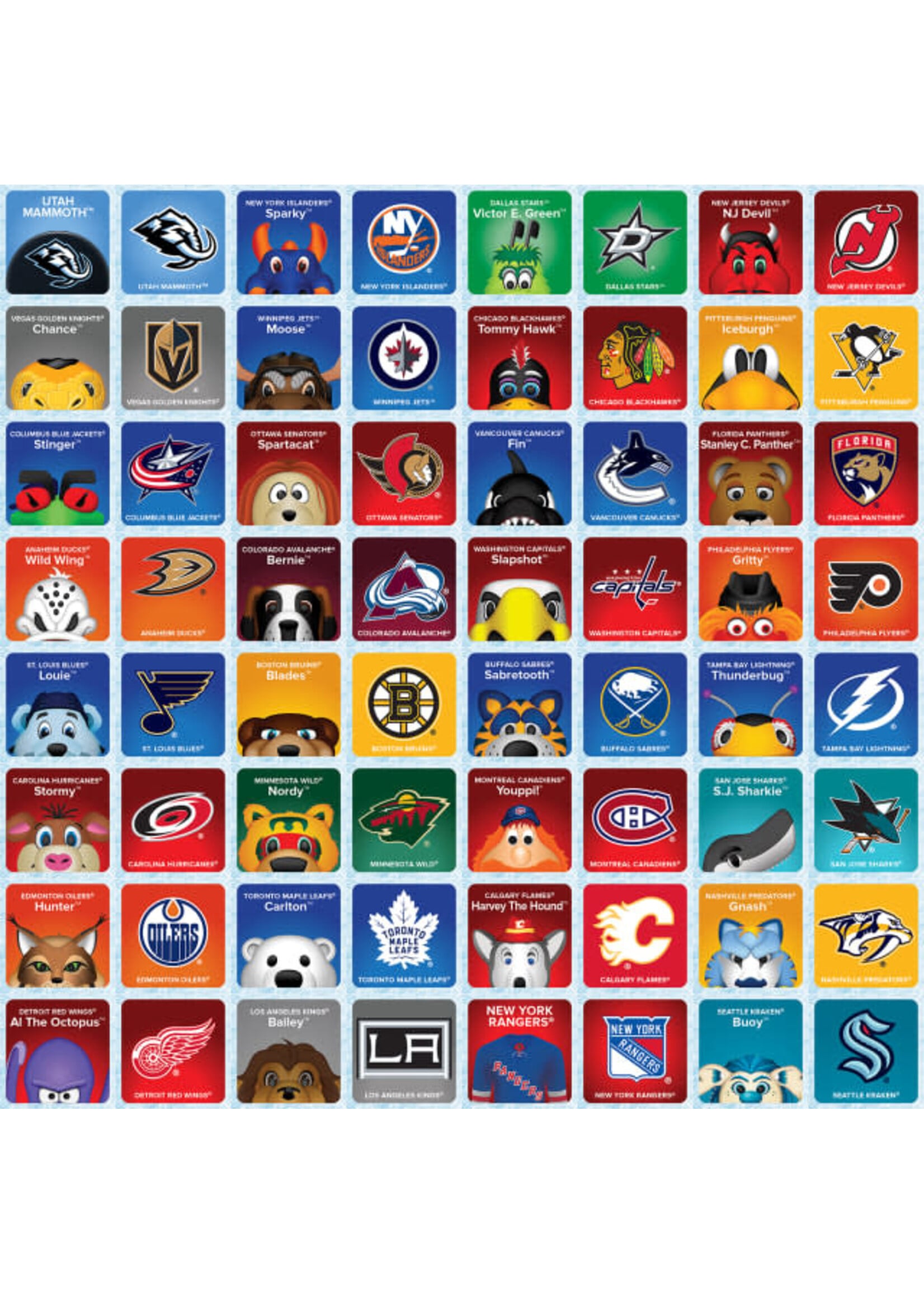 NHL Mascots Matching Game