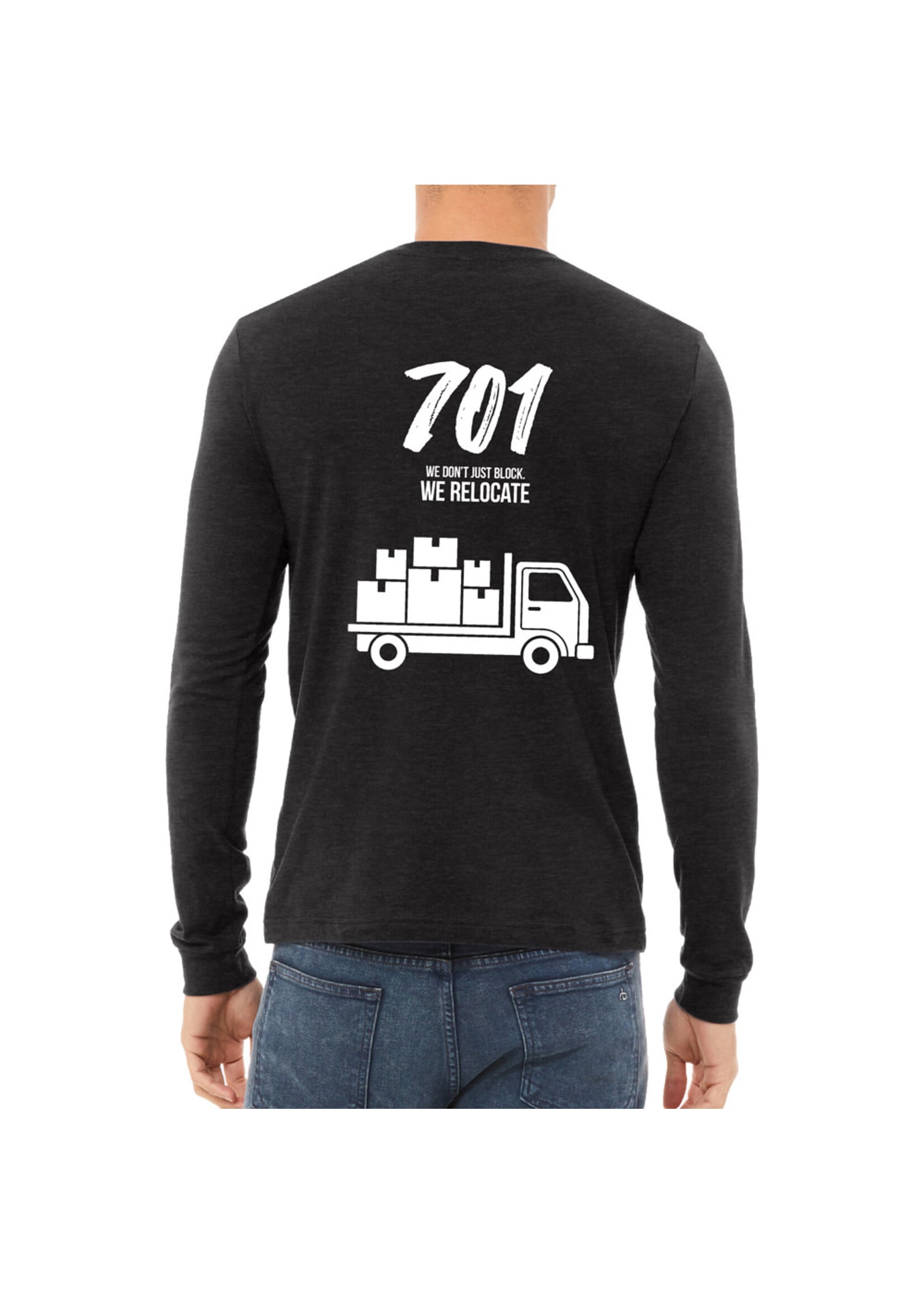 AHUNDYP 701 Moving Co - We Relocate ND Football Adult Long Sleeve Tee