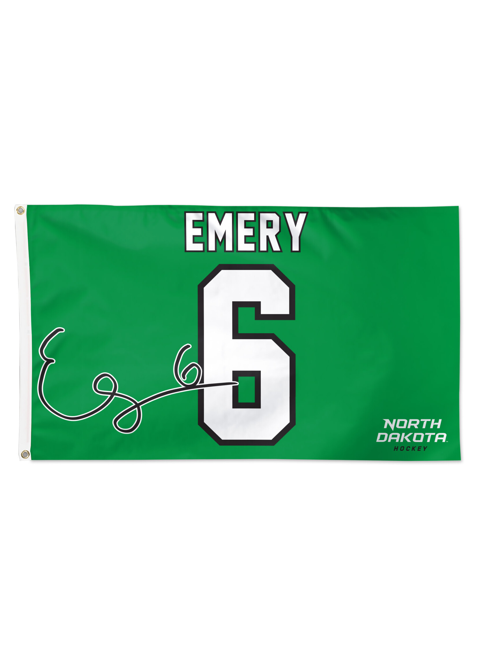 Wincraft E.J. Emery #6 UND Hockey 3' x 5' Flag