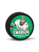 Wincraft Mac Swanson #7 UND Hockey Player Puck