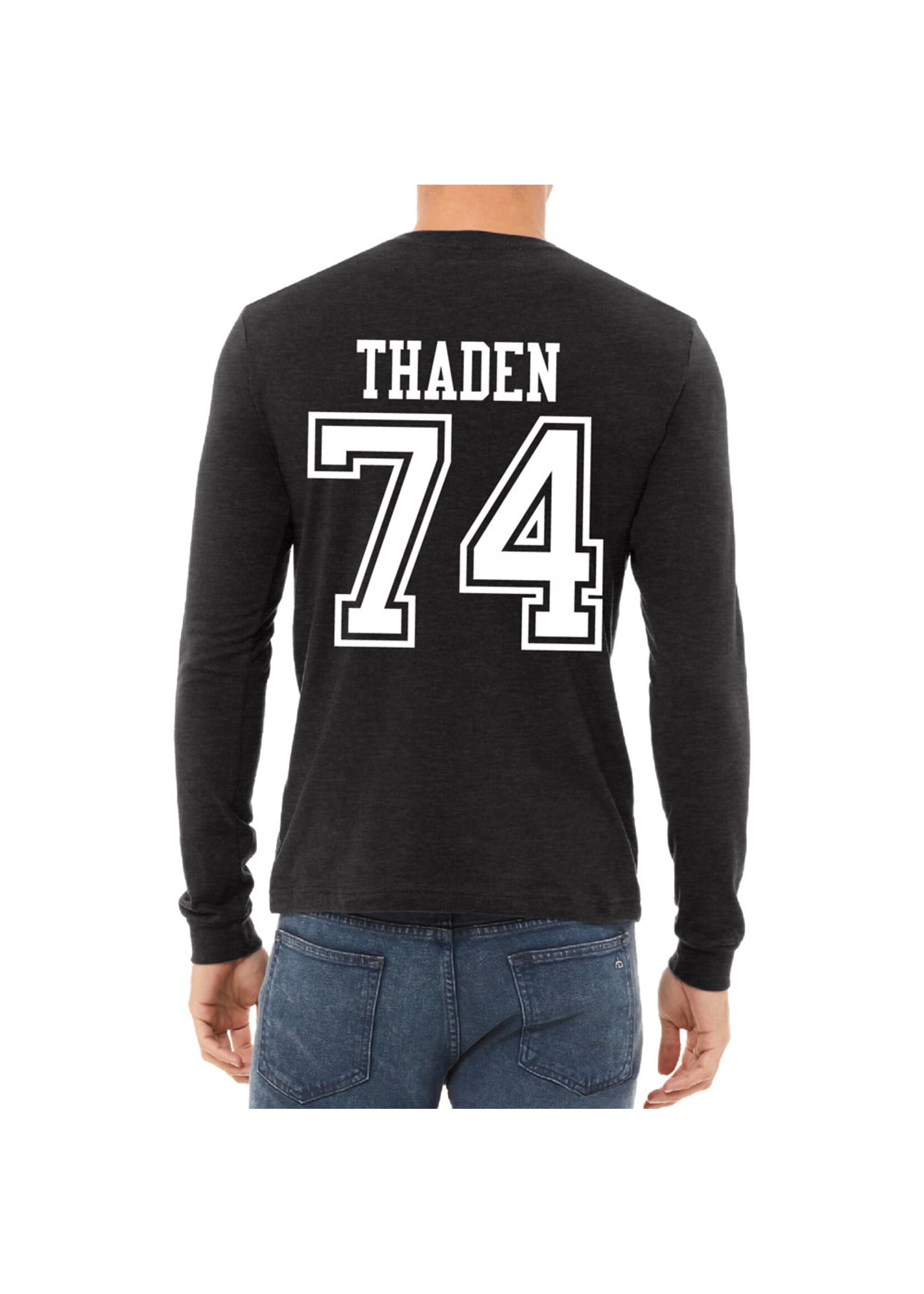AHUNDYP #74 Tyler Thaden North Dakota Football Sport Adult Long SleeveND Football Sport Adult Long Sleeve