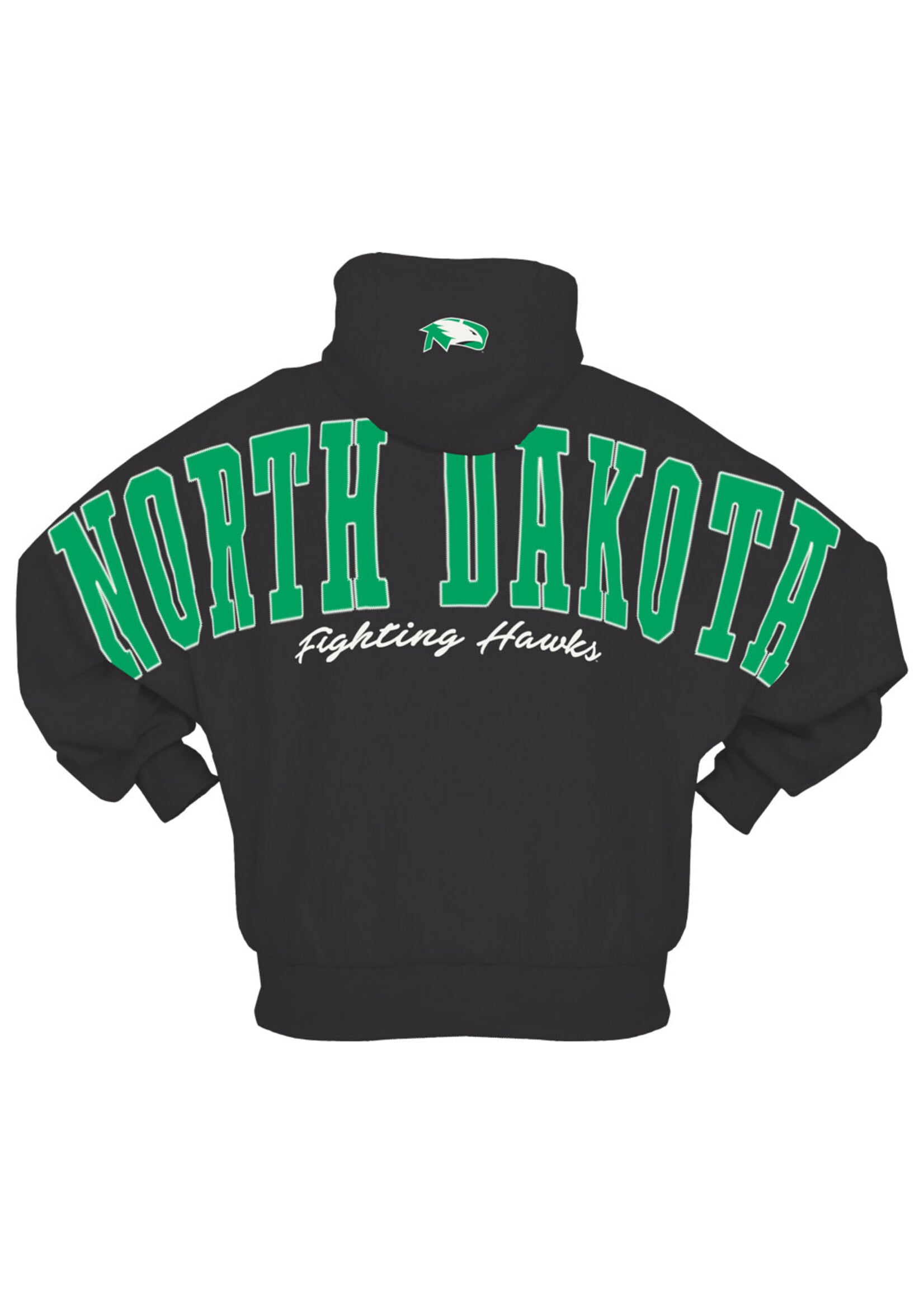 Press Box UND Fighting Hawks Belvedere One Size Hood Black