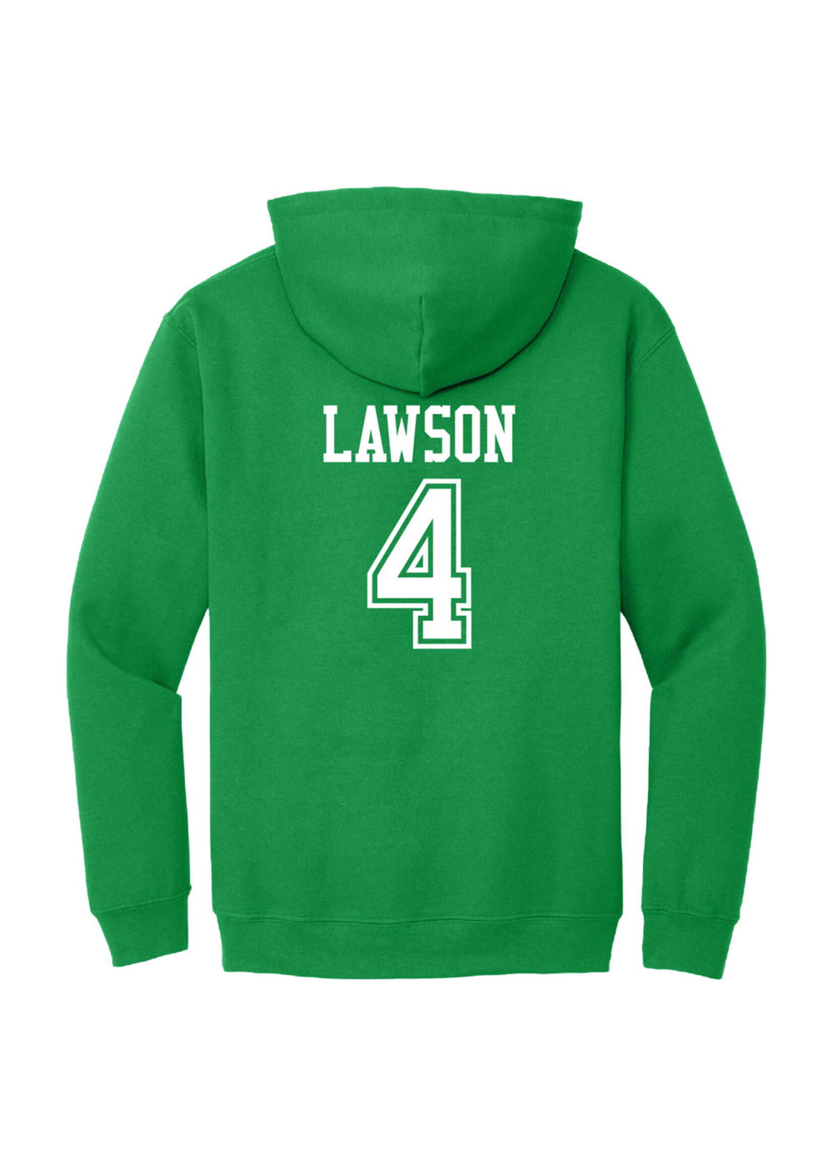 AHUNDYP #4 Matt Lawson North Dakota Fighting Hawks Football Sport Youth Hood