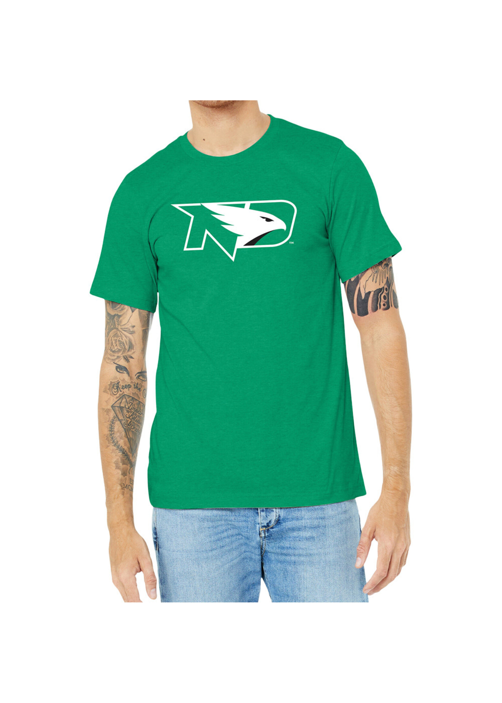 AHUNDYP #20 Ben Kamara North Dakota Fighting Hawks Football Adult Tee