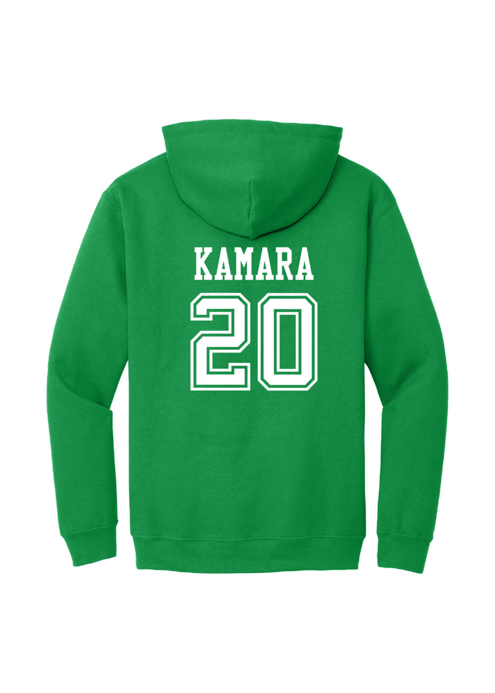 AHUNDYP #20 Ben Kamara North Dakota Fighting Hawks Football Sport Youth Hood