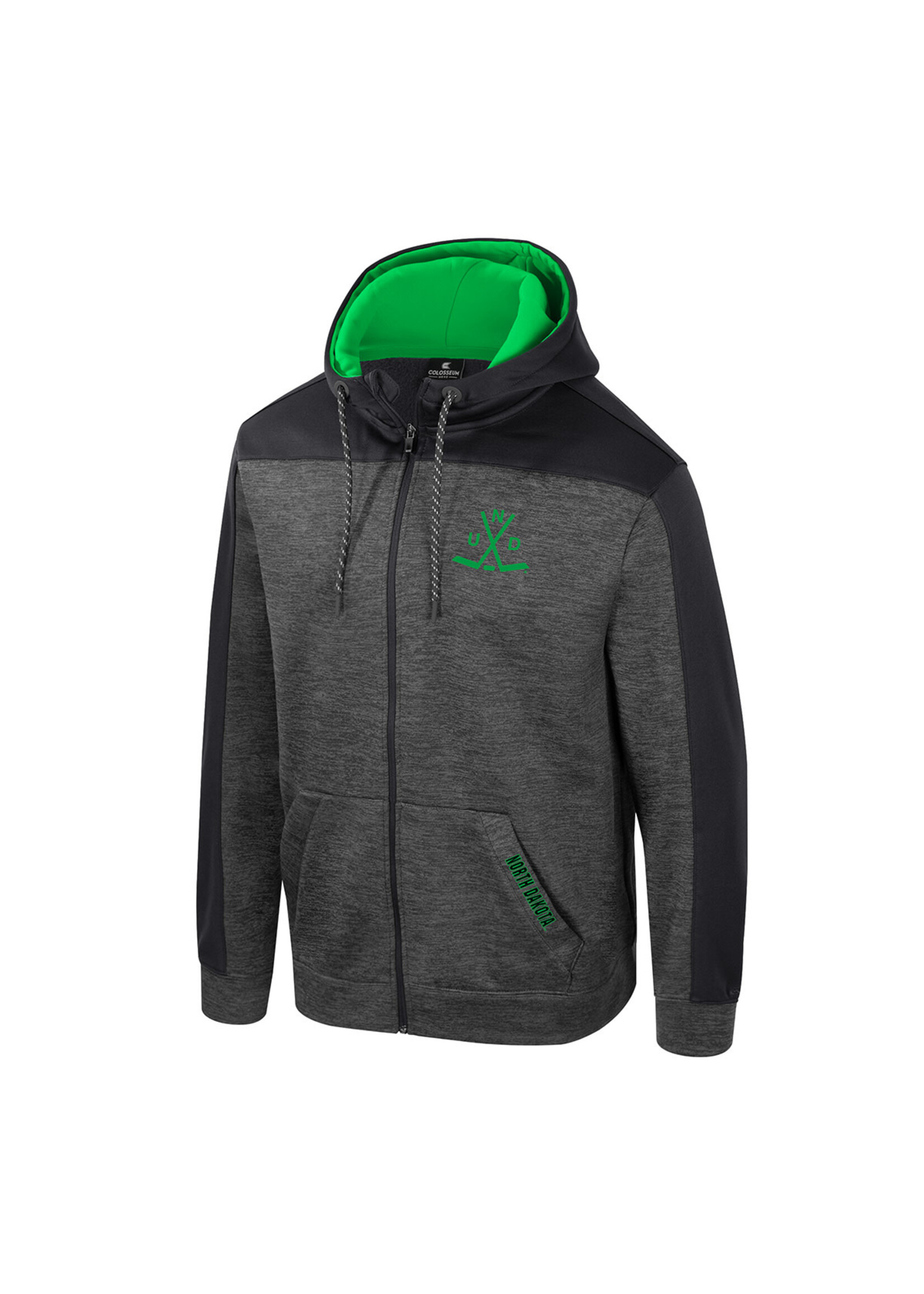 Colosseum Athletics North Dakota Hockey Chester Full Zip Hoodie