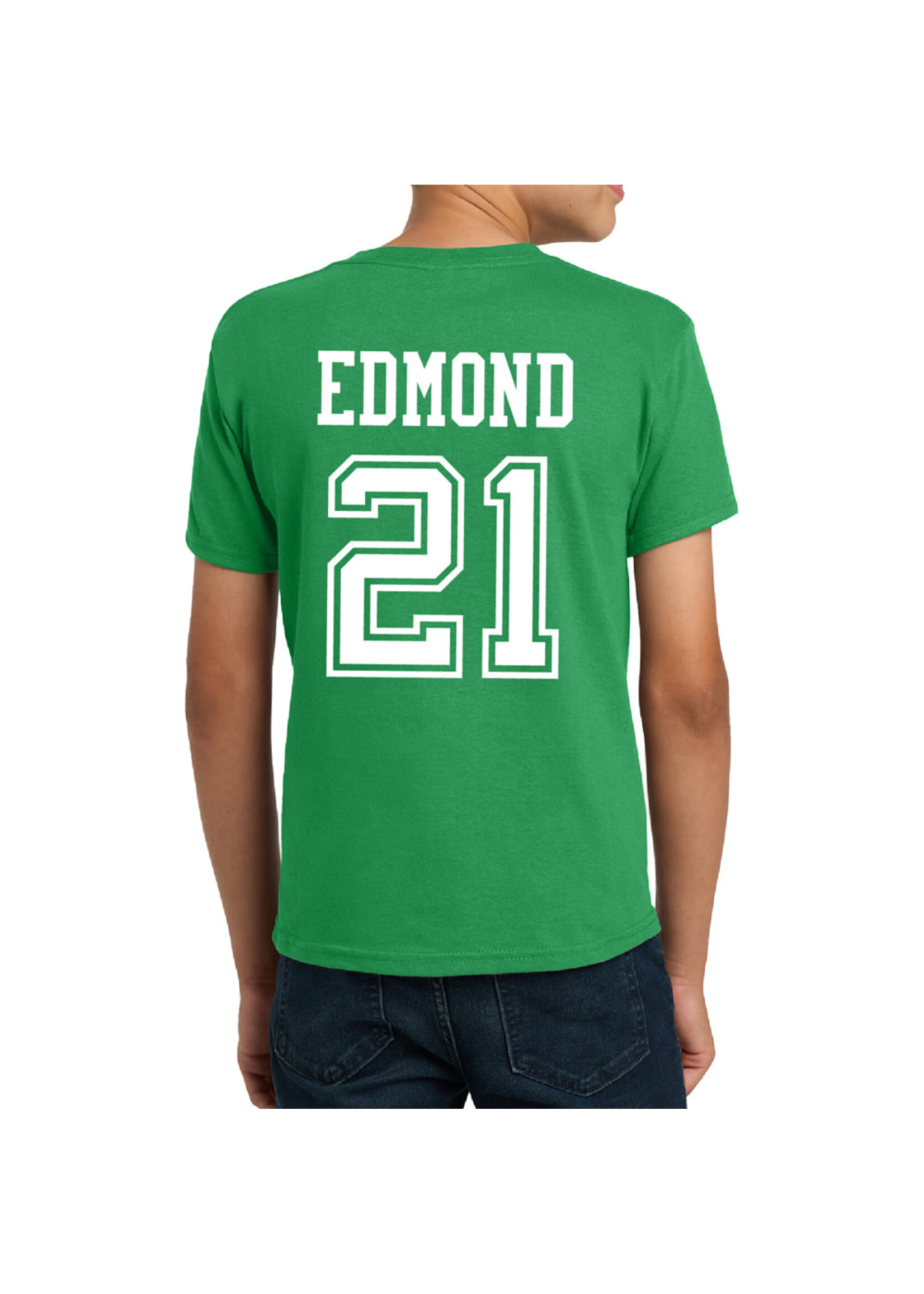 AHUNDYP #21 Marquis Edmond North Dakota Fighting Hawks Football Sport Youth Tee