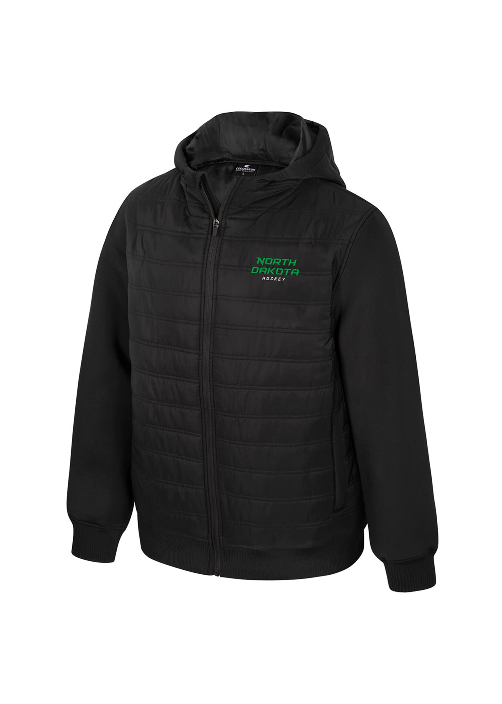 Colosseum Athletics ND Hockey Scuba Hooded Full Zip Puffer Jacket