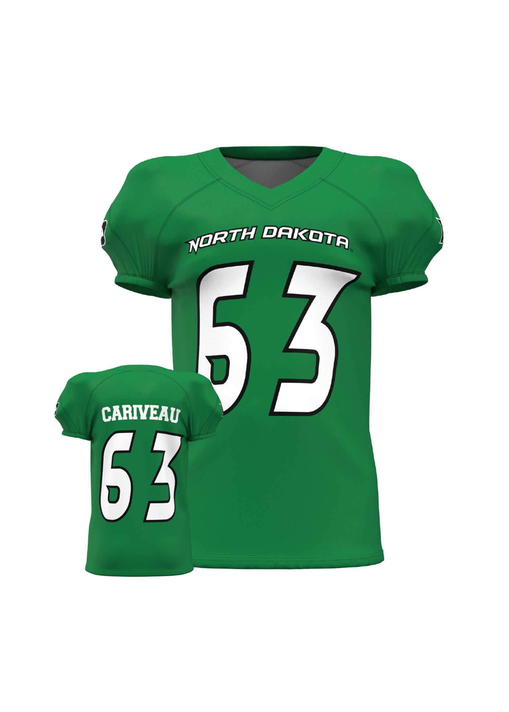 AHUNDYP #63 Isaac Cariveau Pro Football Jersey