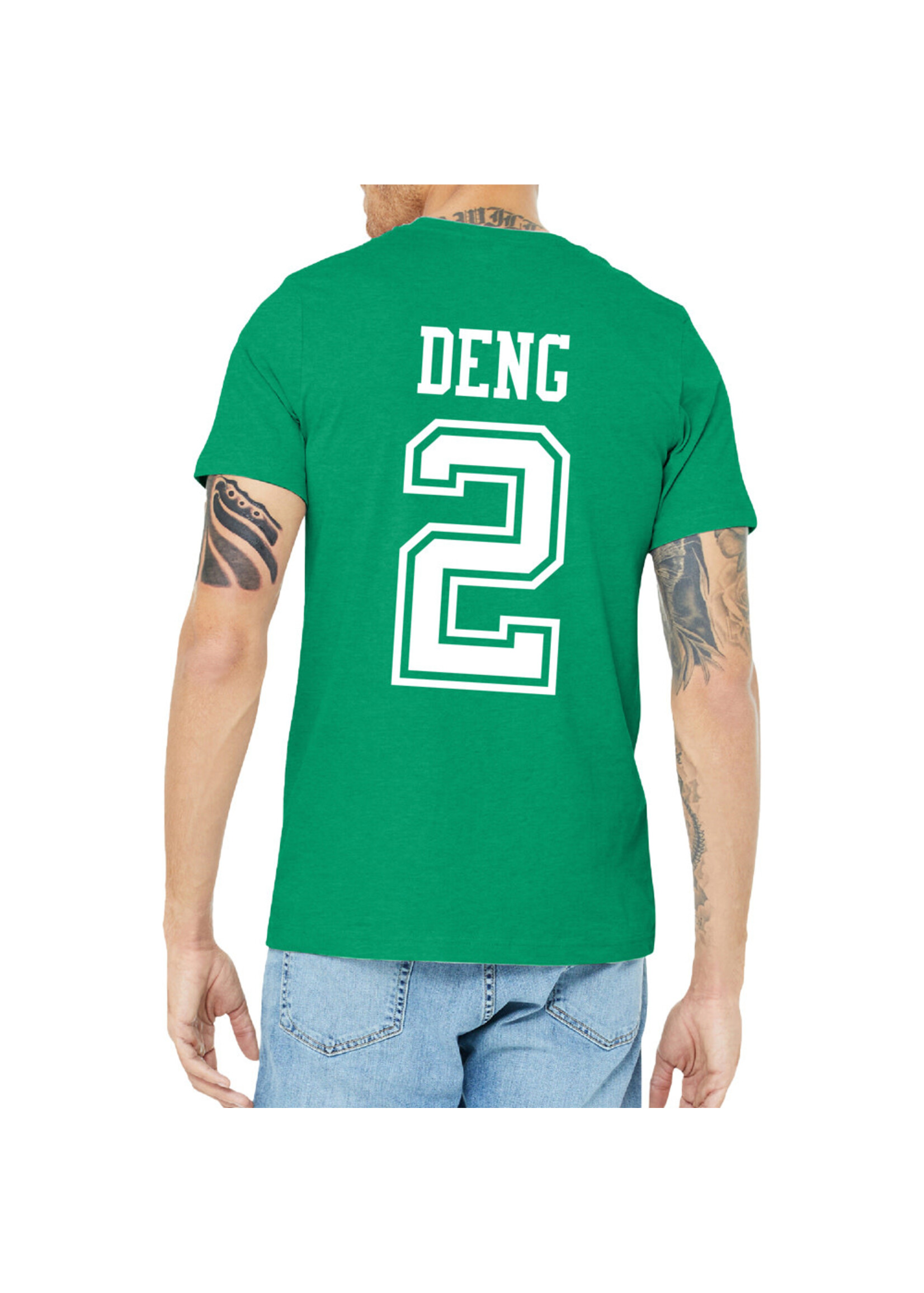 AHUNDYP #2 Deng Deng North Dakota Fighting Hawks Football Adult Tee
