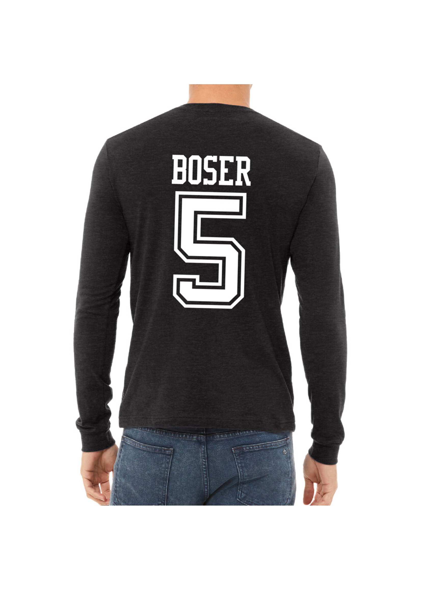 AHUNDYP #5 Brasen Boser North Dakota Hockey Sport Adult Long Sleeve