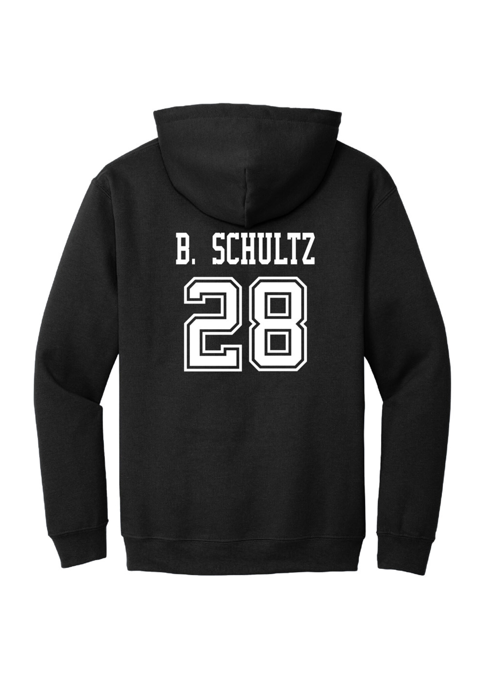 AHUNDYP #28 Brock Schultz Nort Dakota Hockey Sport Youth Hood