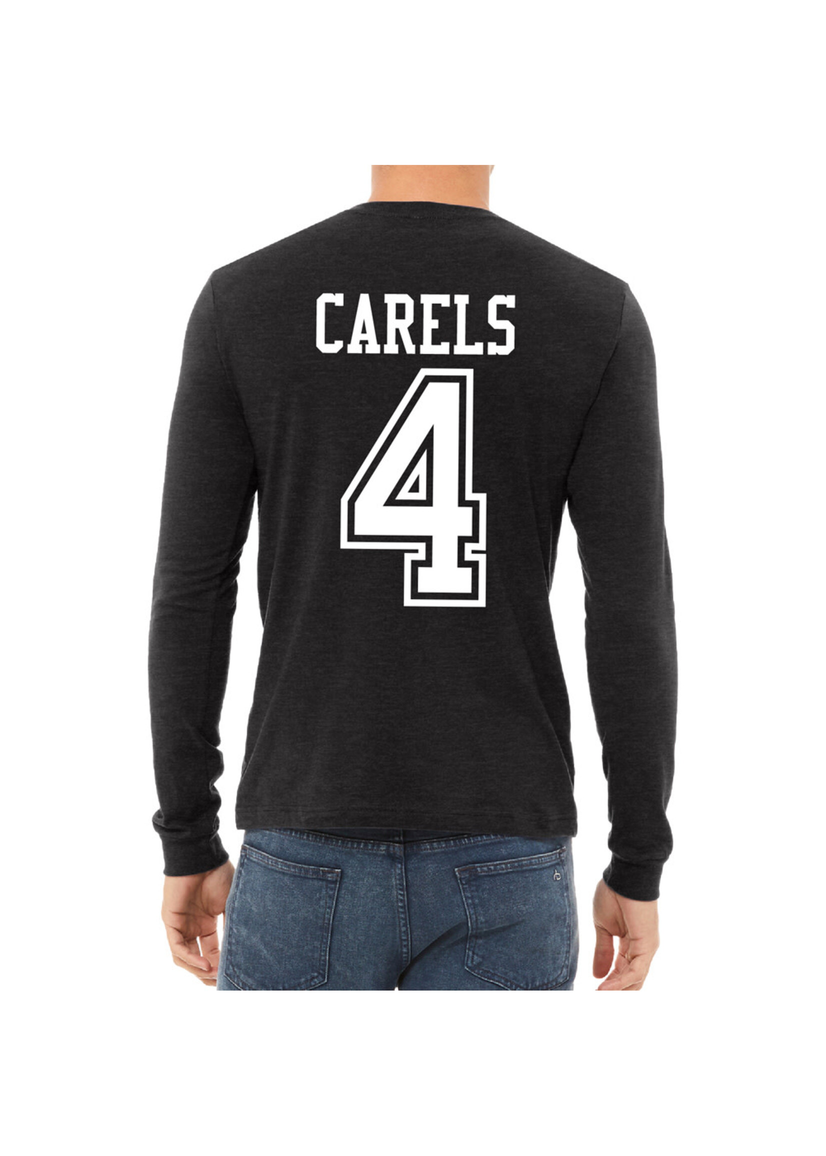 AHUNDYP #4 Carson Carels North Dakota Hockey Sport Adult Long Sleeve