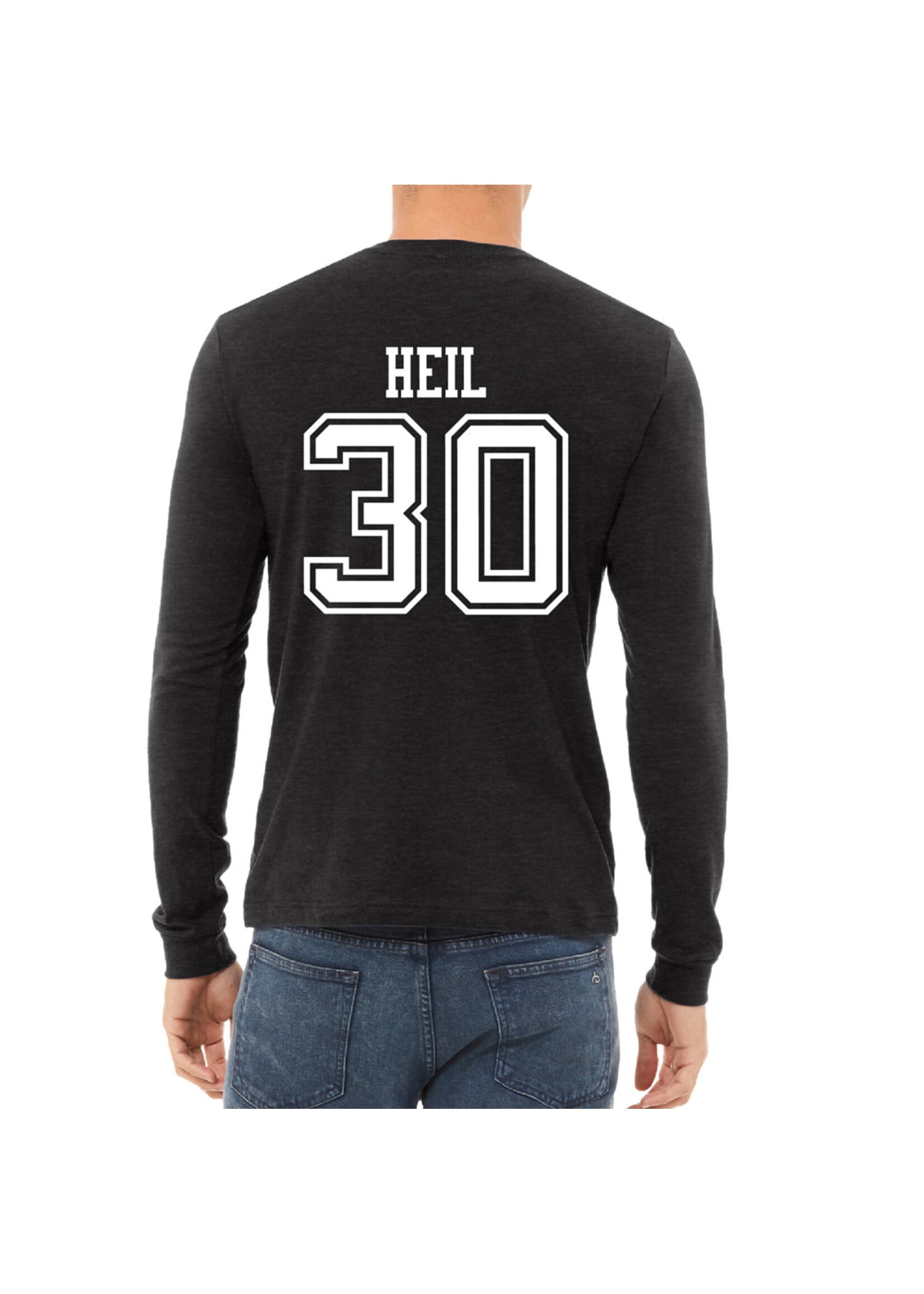 AHUNDYP #30 Caleb Heil North Dakota Hockey Sport Adult Long Sleeve